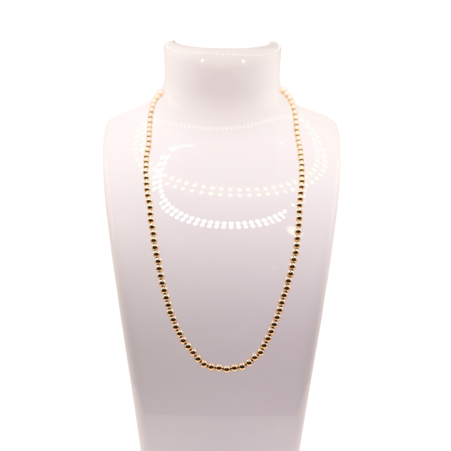 4MM Gold Beaded Necklace