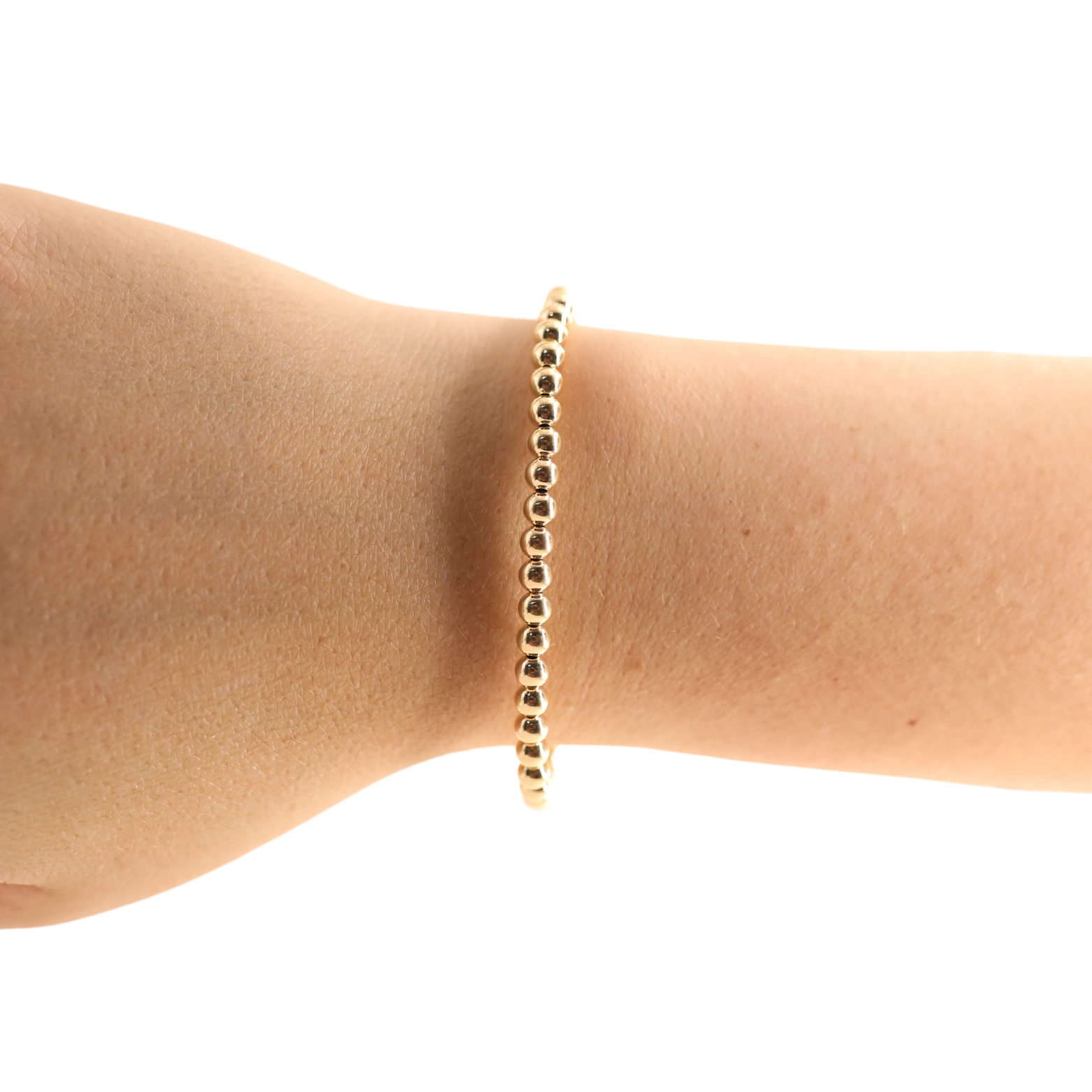 4MM Gold Beaded Bracelet