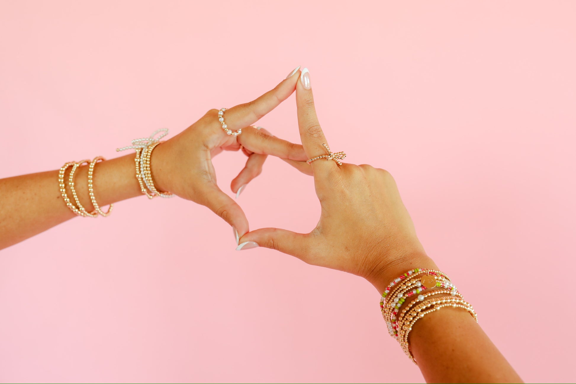 Alpha Gamma Delta Sprinkle + Charm Bracelet Stack