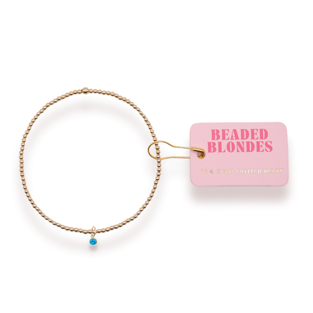 December Birthstone Charm Bracelet