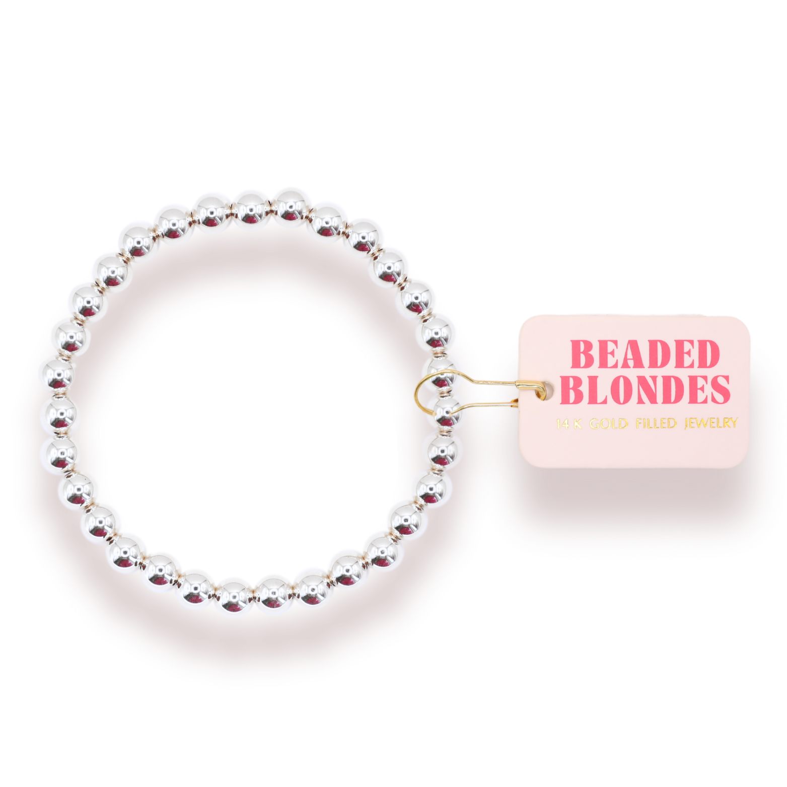 6MM Silver Beaded Bracelet (Kids Size)