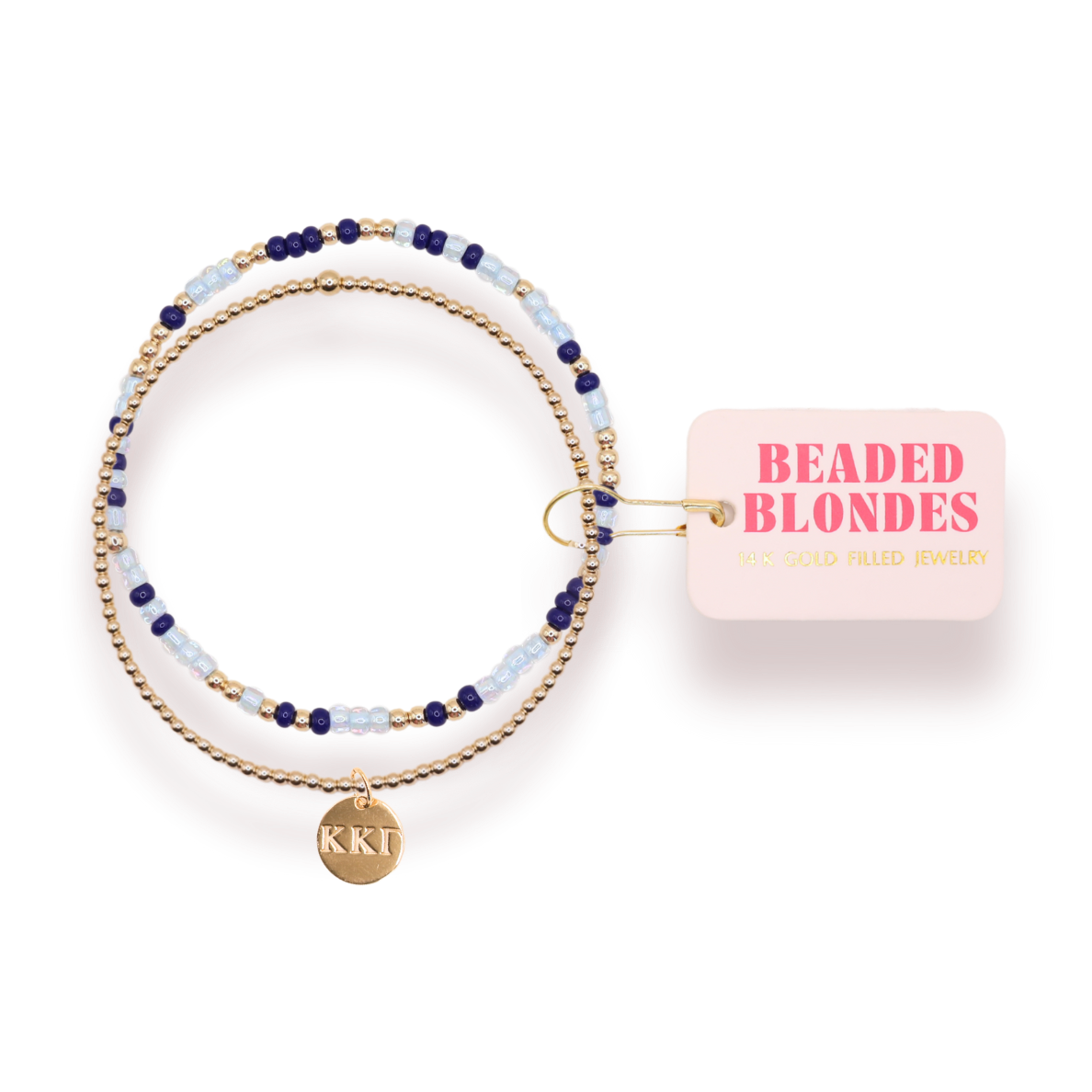 Kappa Kappa Gamma Sprinkle + Charm Bracelet Stack