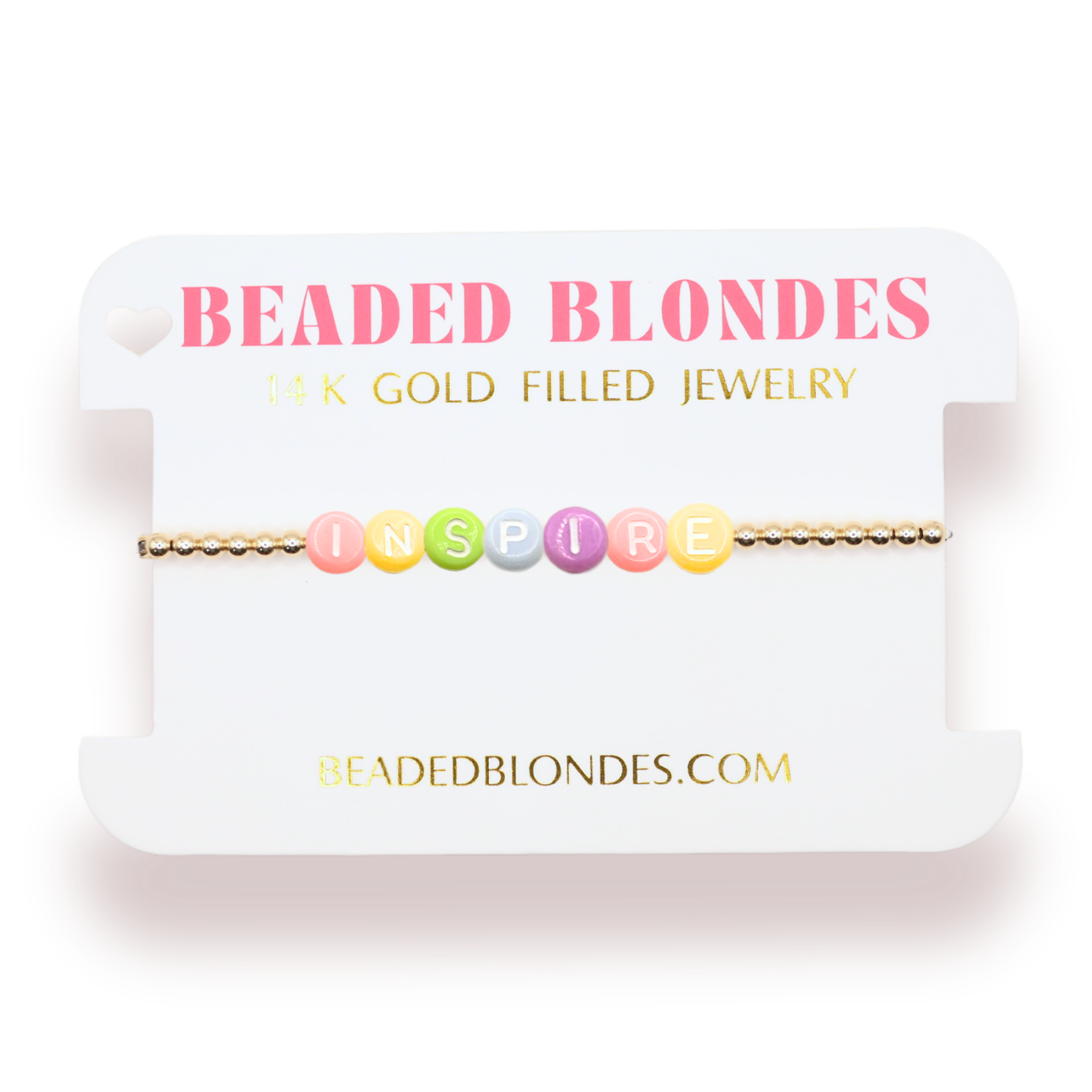 Inspire Rainbow Letter Bracelet