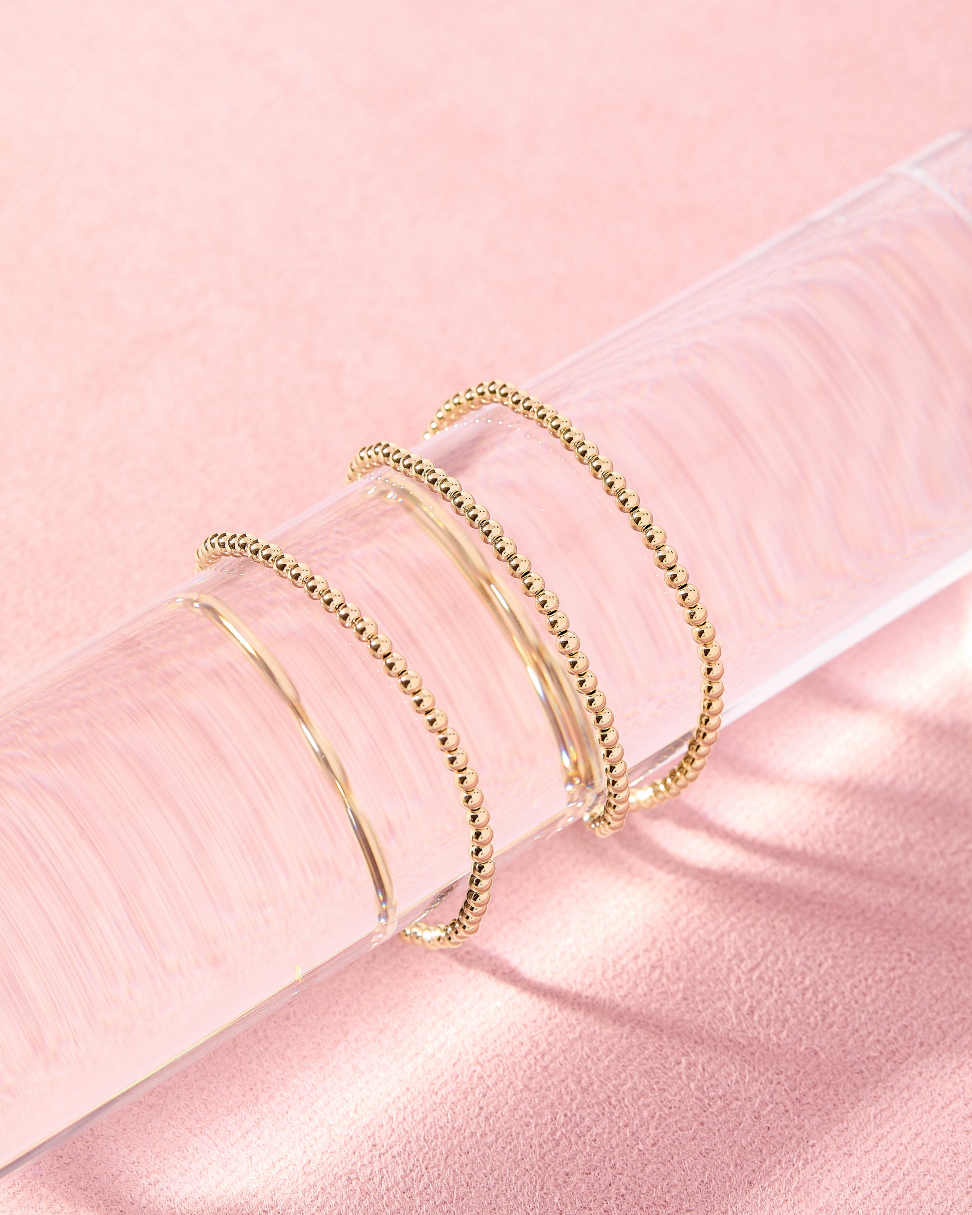 3MM Gold Beaded Bracelet