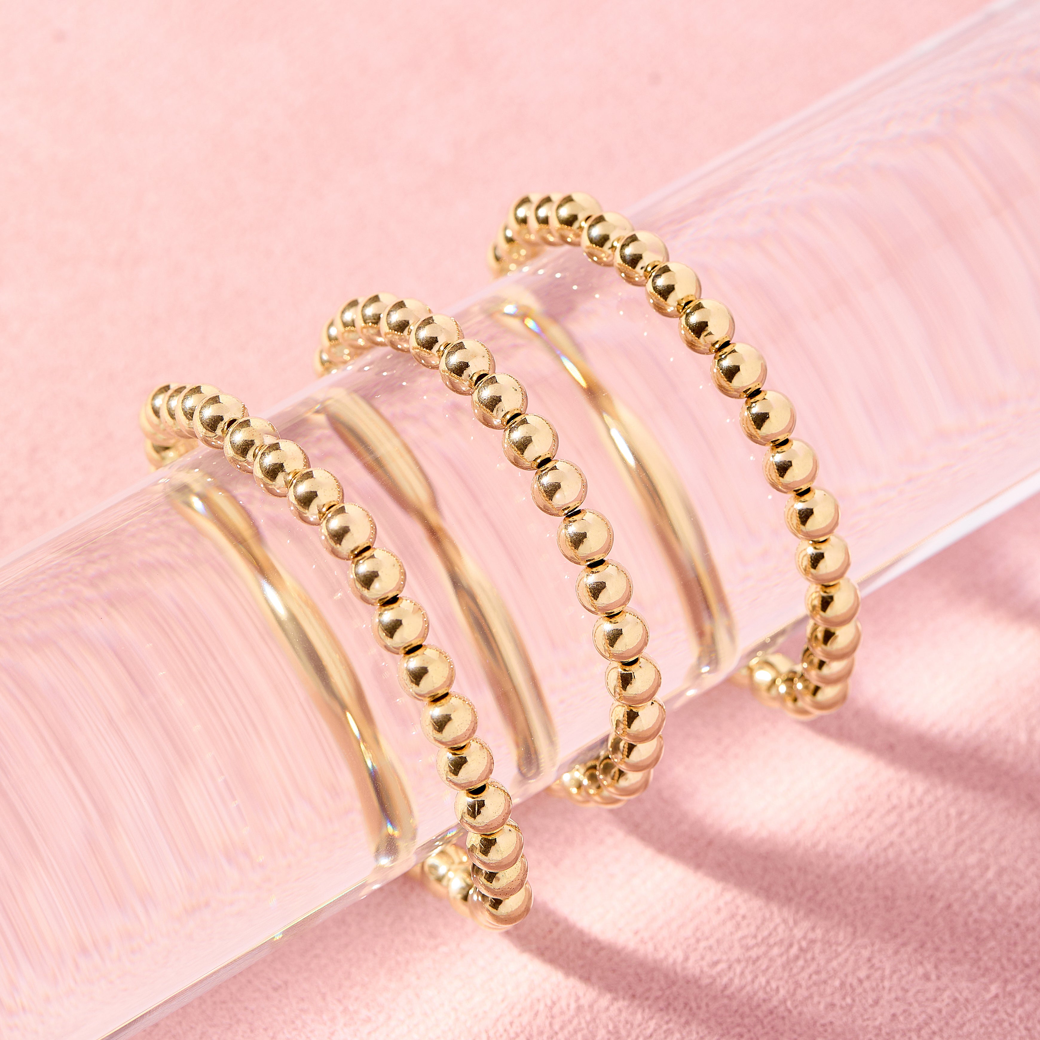 5MM Gold Beaded Bracelet