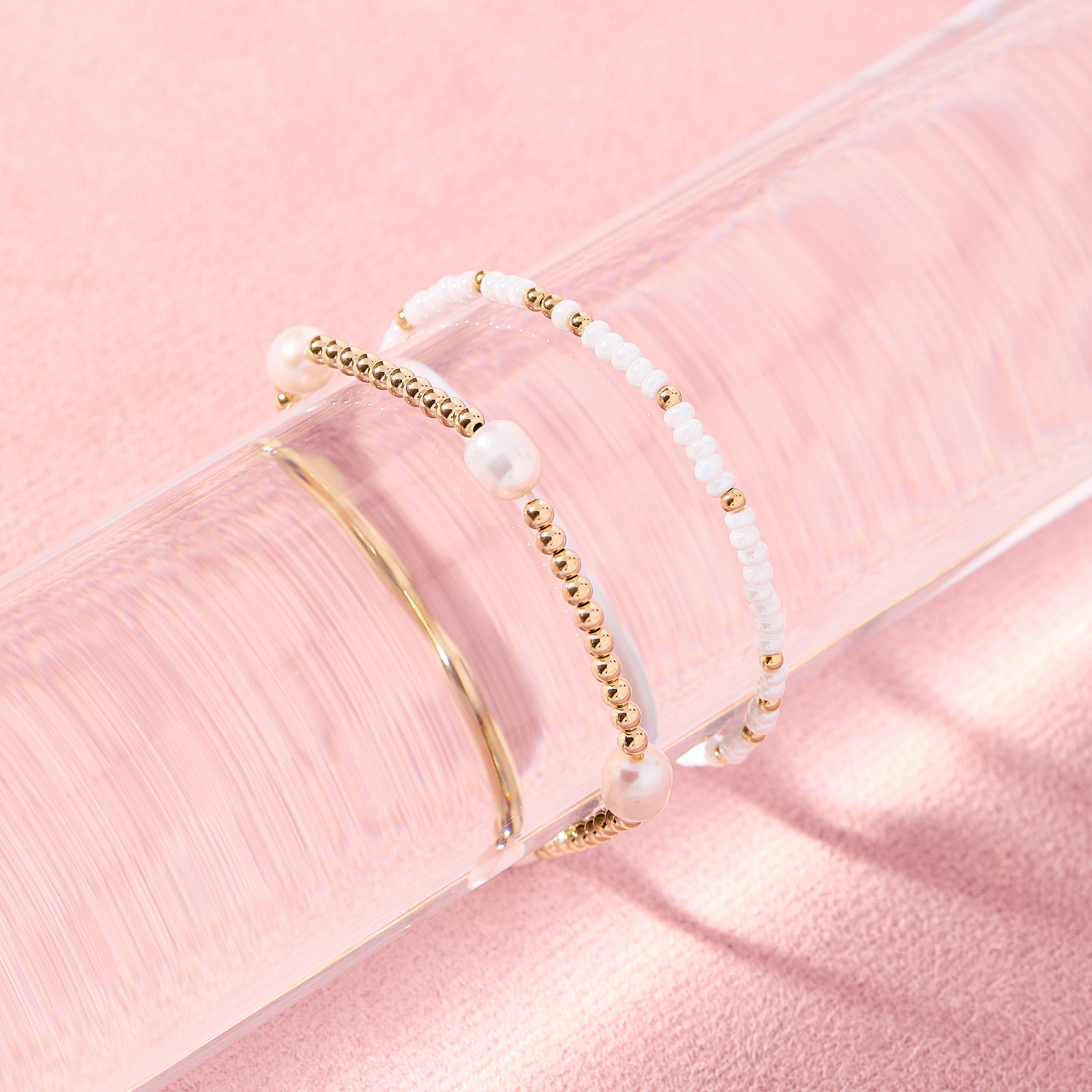 Poppi Pearl Luster Bracelet Stack (Set of 2)