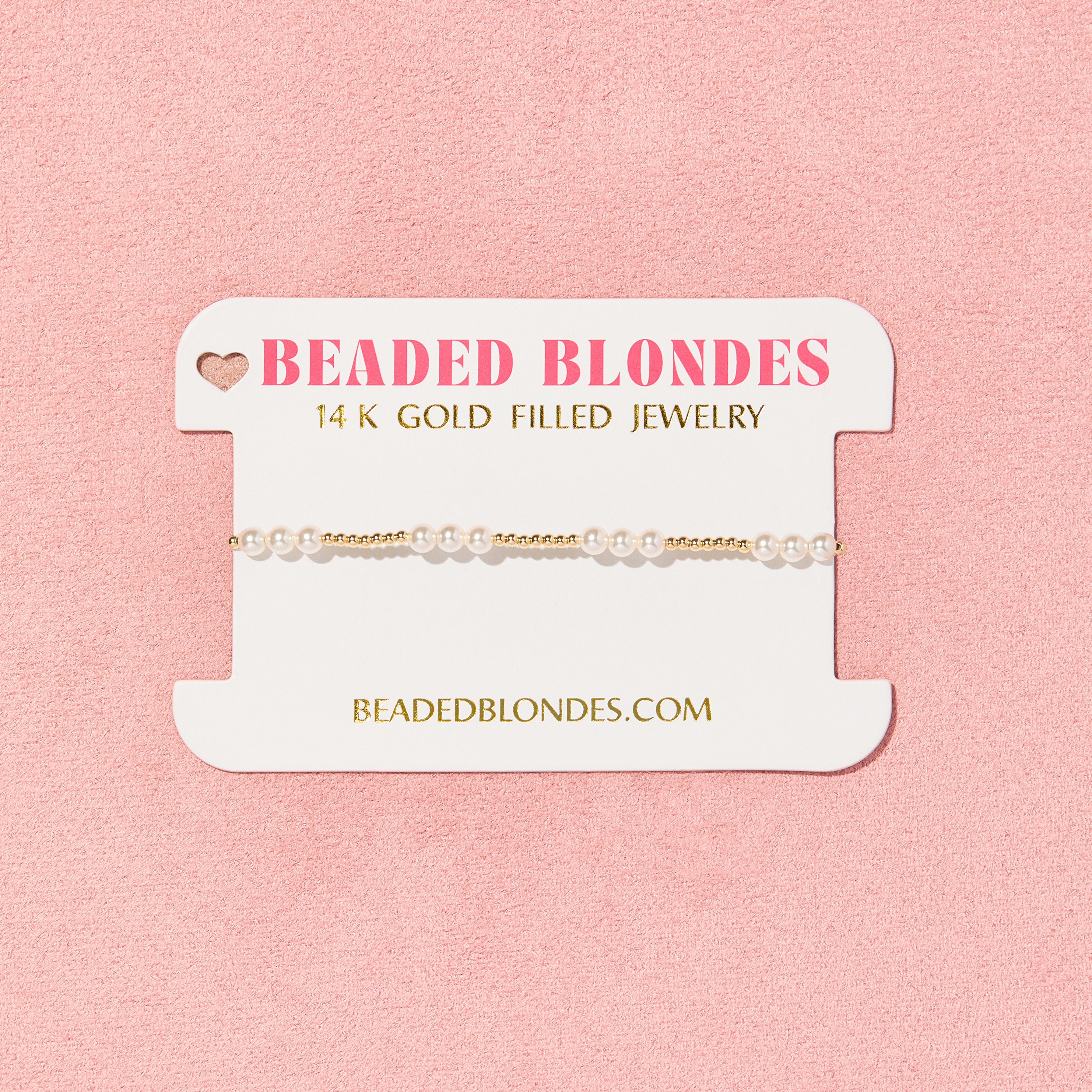 ILY Pearl Bracelet in Gold