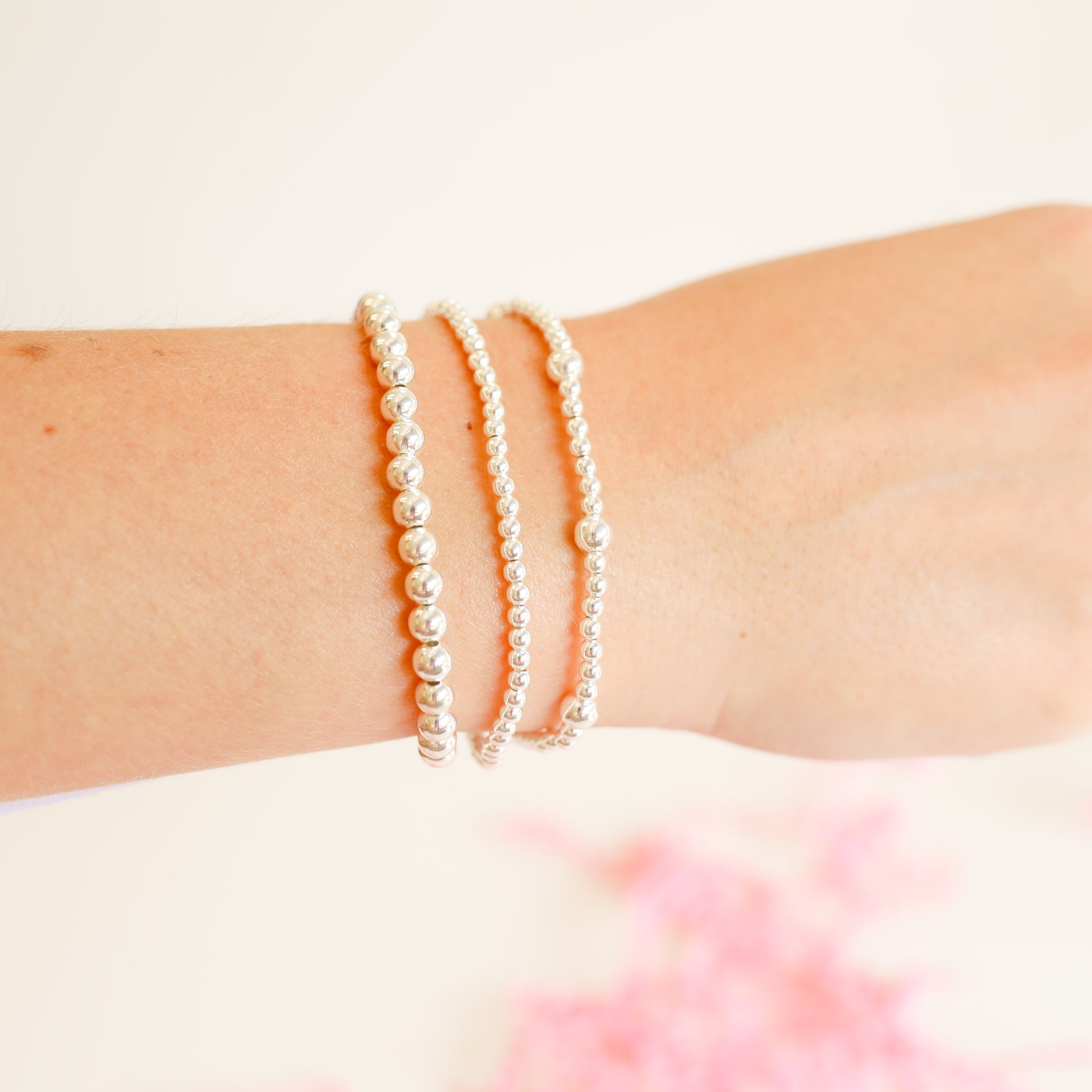 Everyday Bracelet Stack in Silver