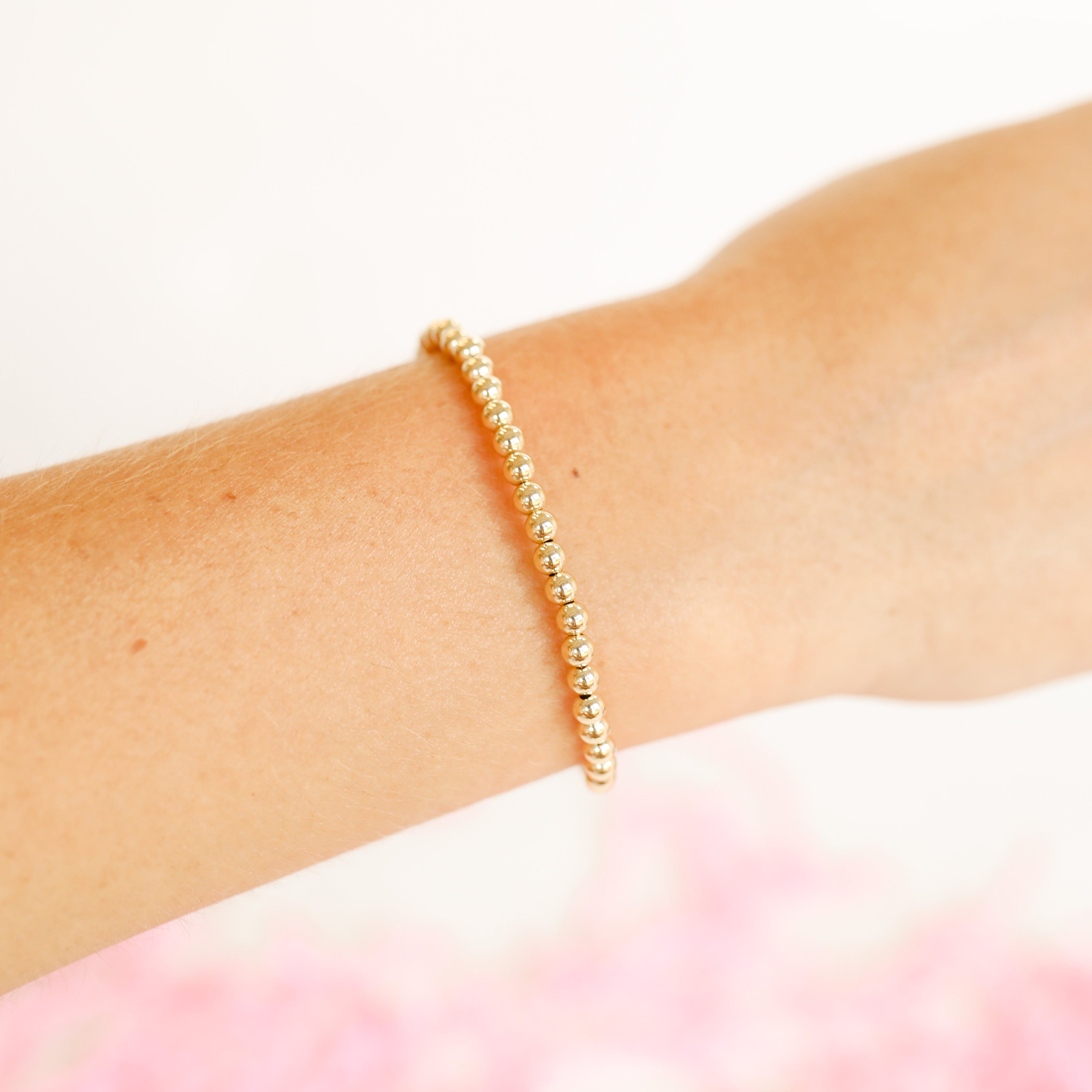 4MM Gold Beaded Bracelet (Kids Size)