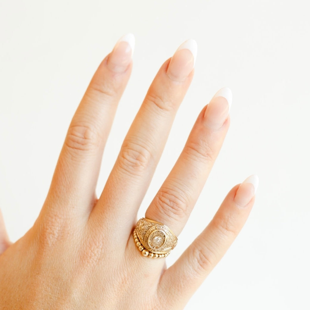 Lexi Gold Cascade Beaded Band Ring