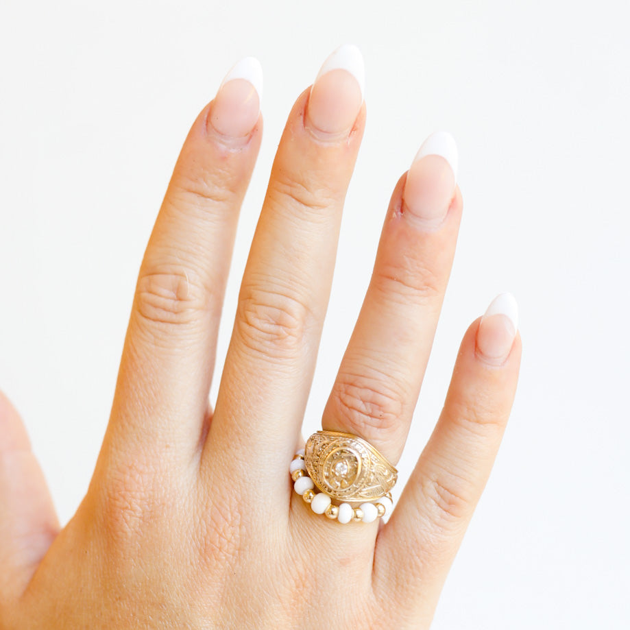 The Poppi Ring in White