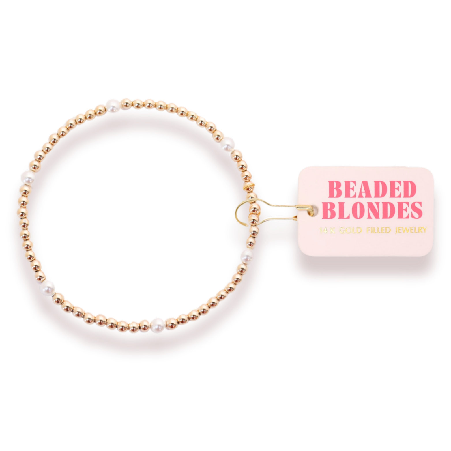 Madi Pearl Beaded Bracelet in Gold