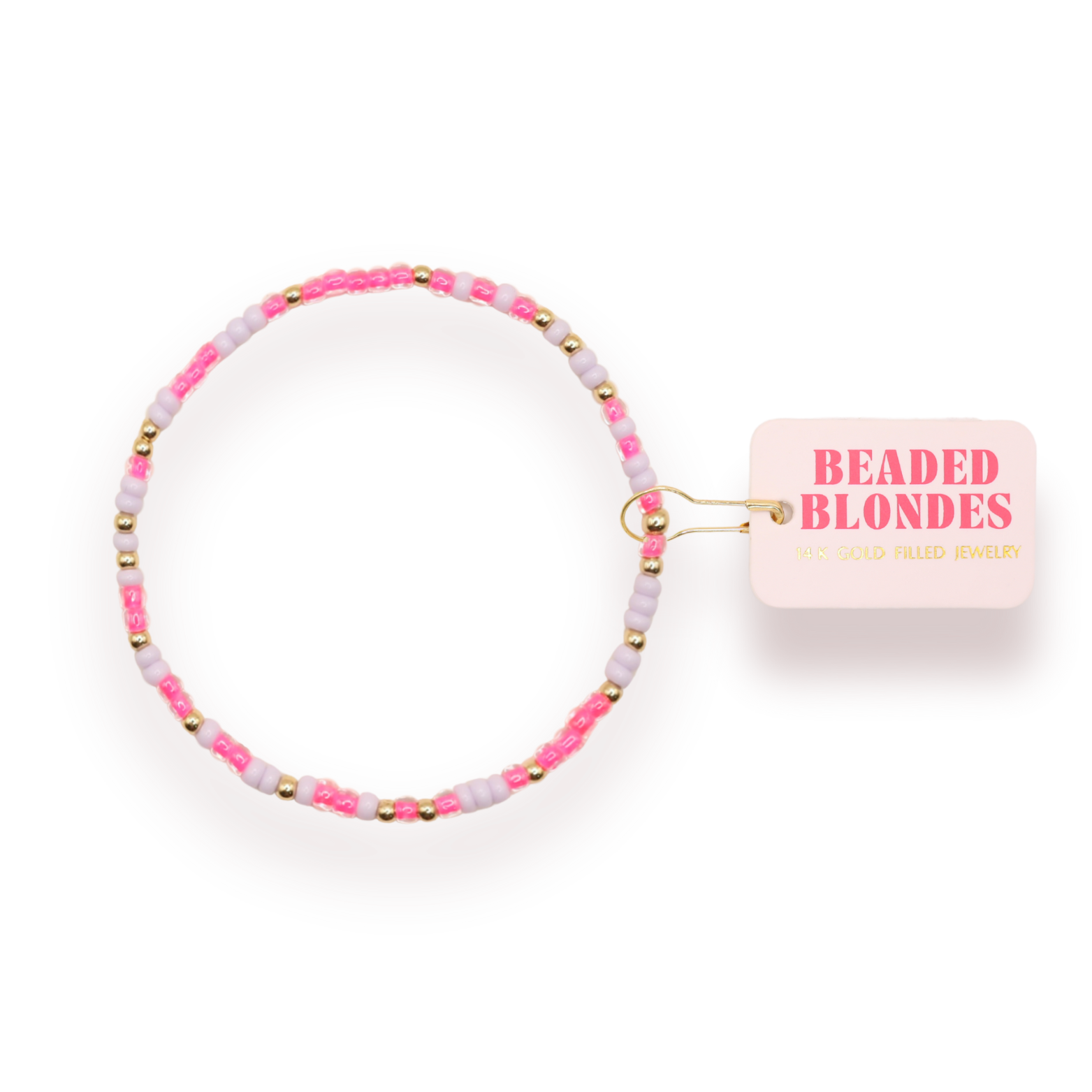 Hot Pink and Lilac Sprinkle Bracelet