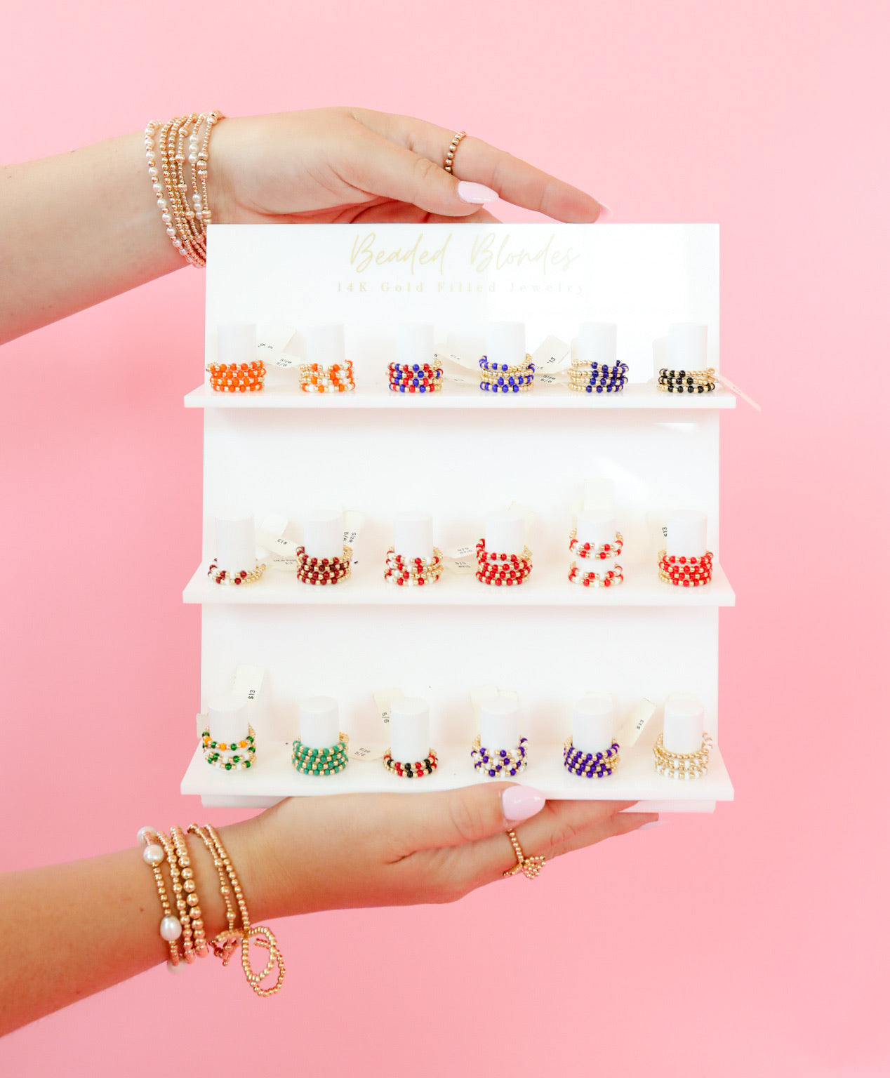 Gameday Color Rings – Beaded Blondes