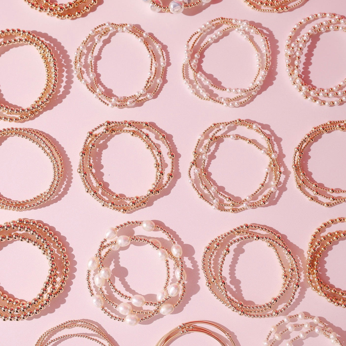 Gold Beaded Bracelets