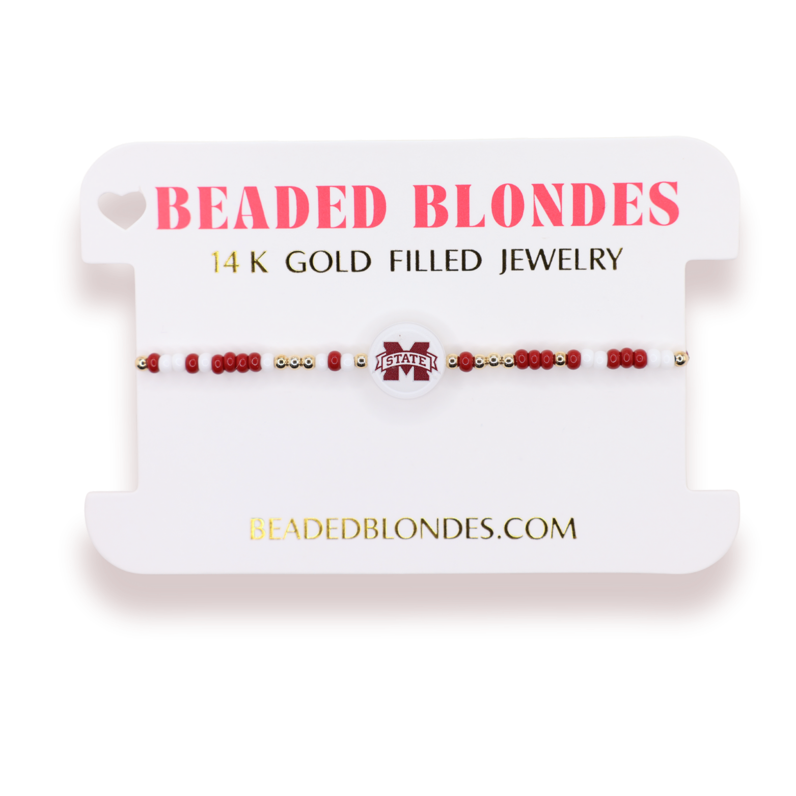 Mississippi State Logo Flip Bracelet on Color