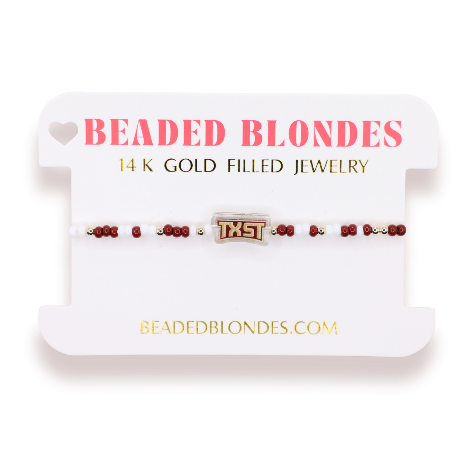 TXST Logo Bracelet on Color