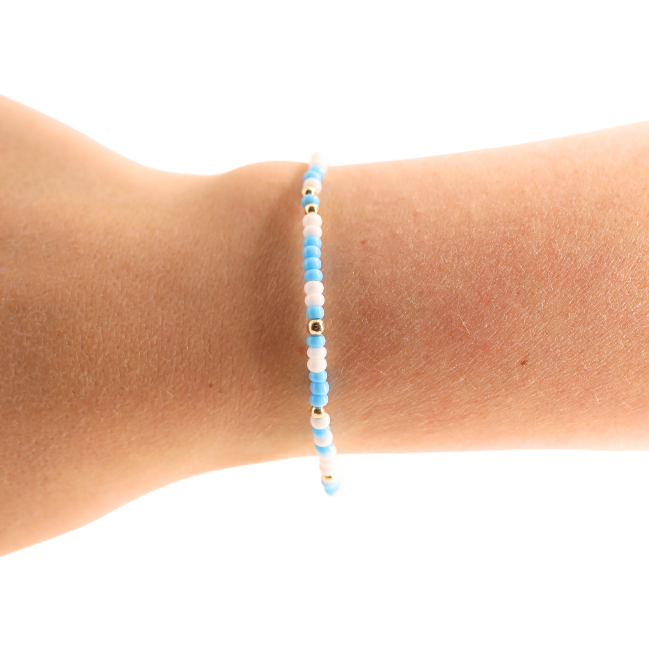 Blue and White Sprinkle Bracelet (Spring Sale)