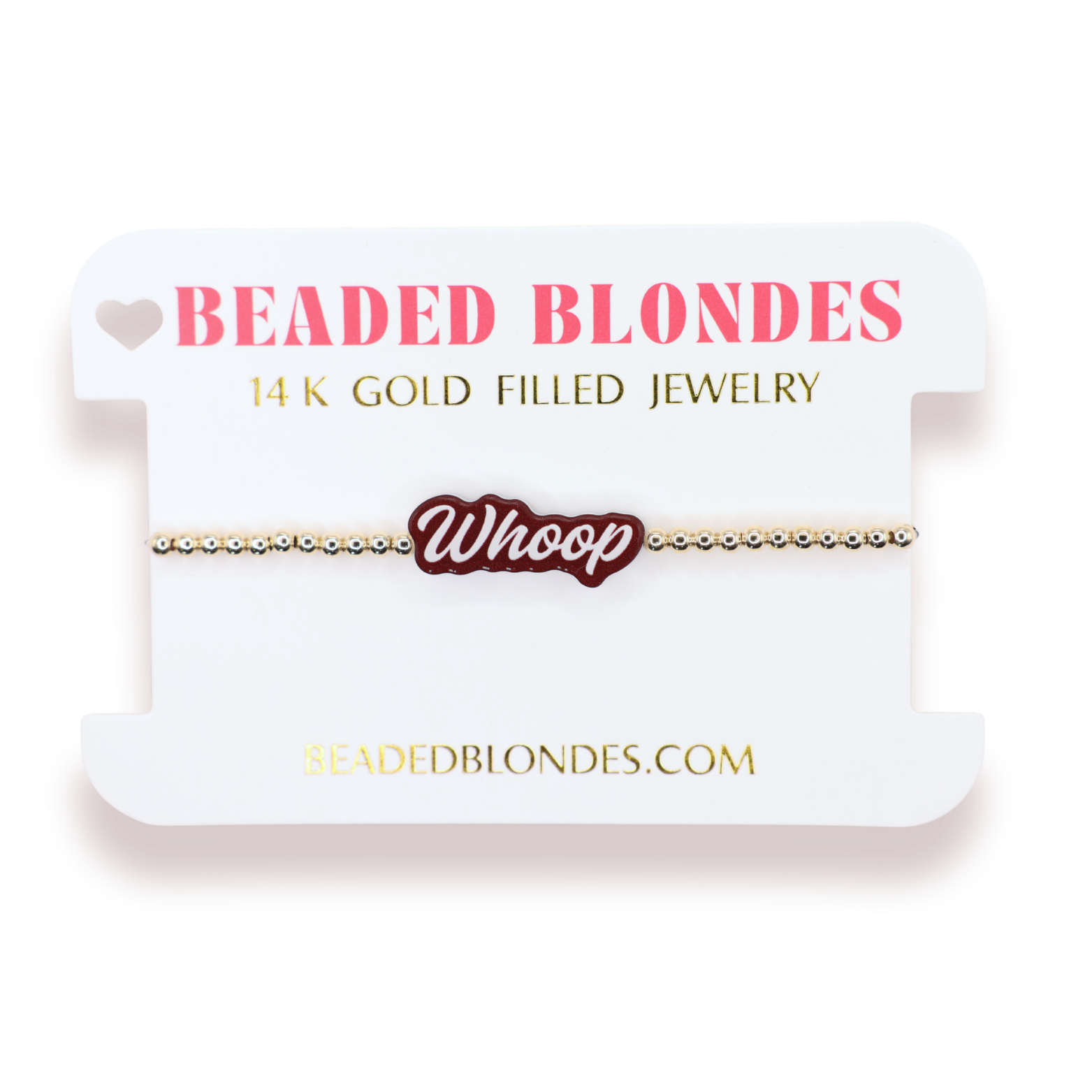 Whoop Word Bracelet on Gold