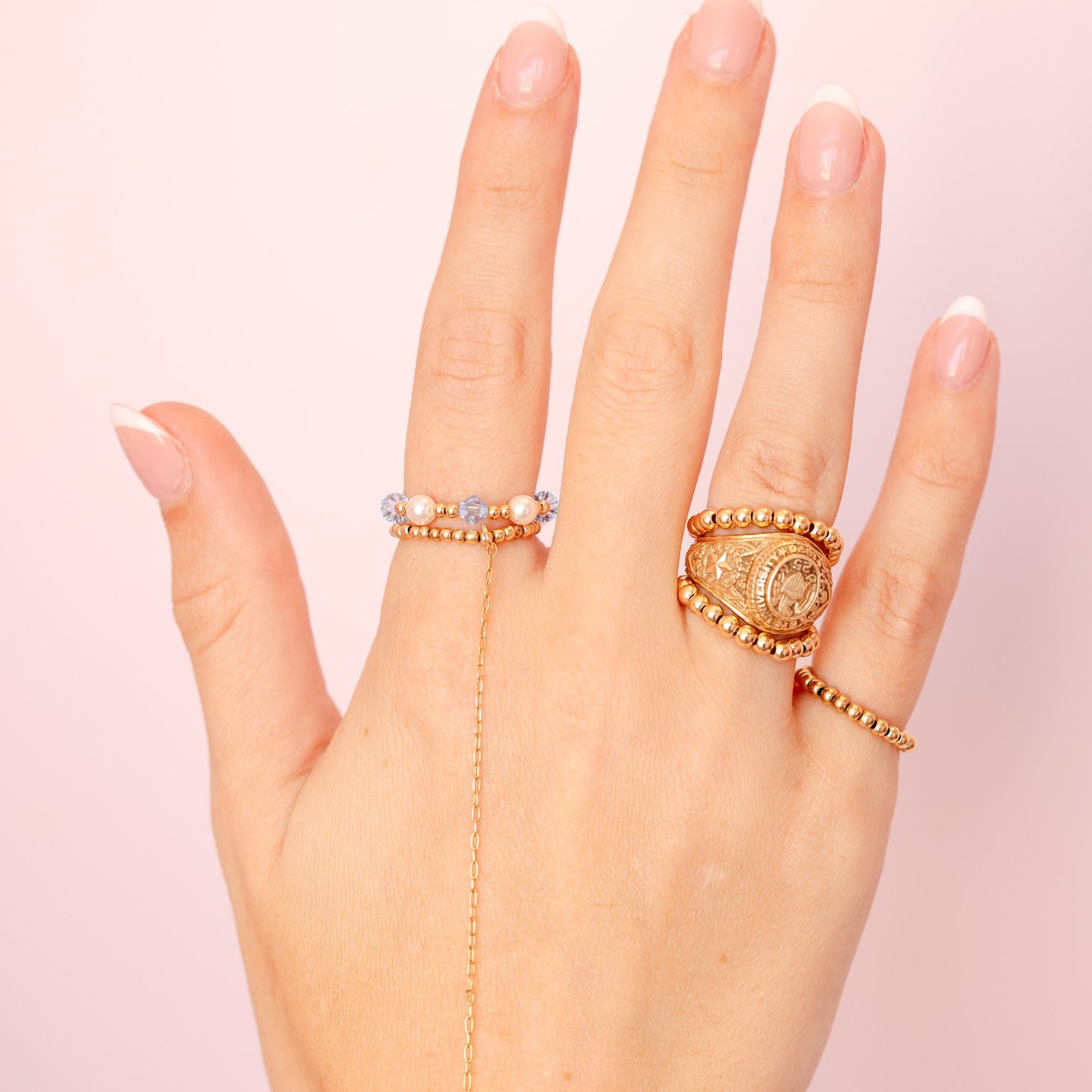 Blue Pearl June Ring