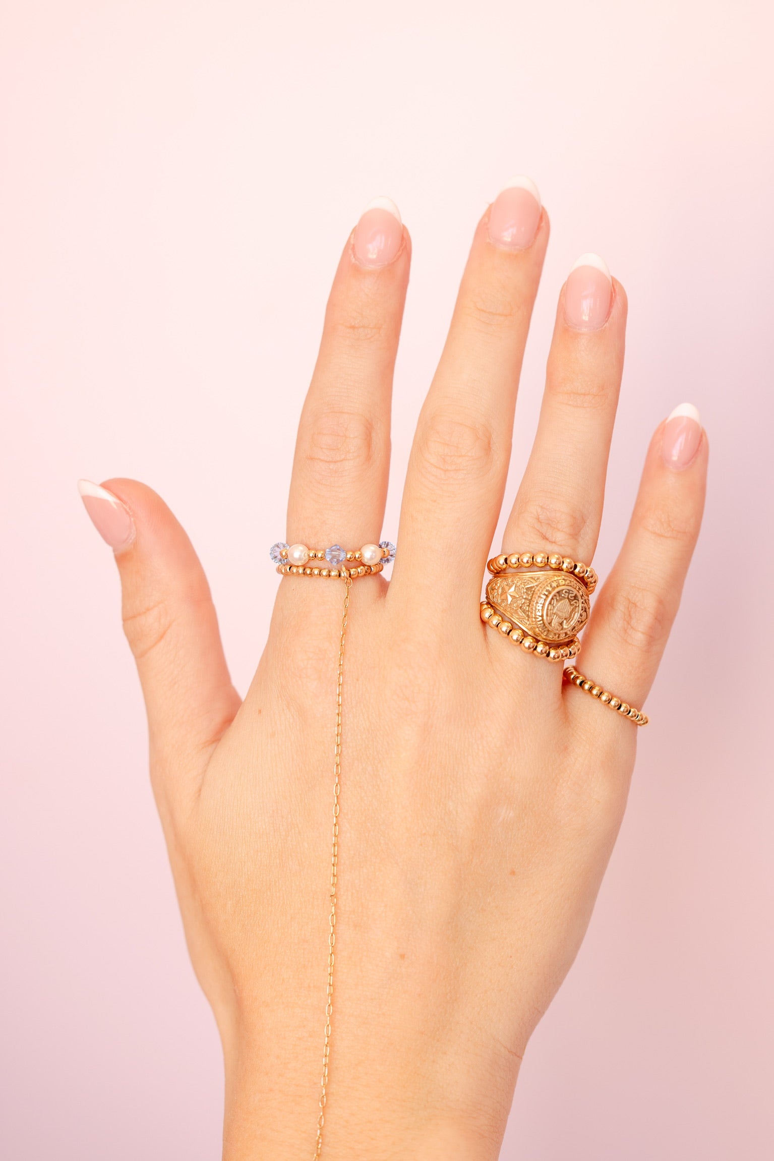 Blue Pearl June Ring