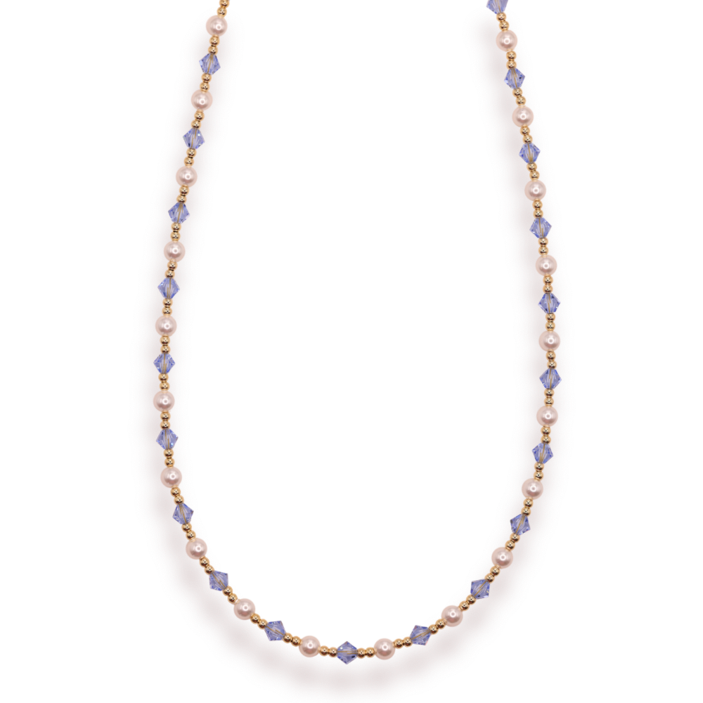 Blue Pearl June Necklace