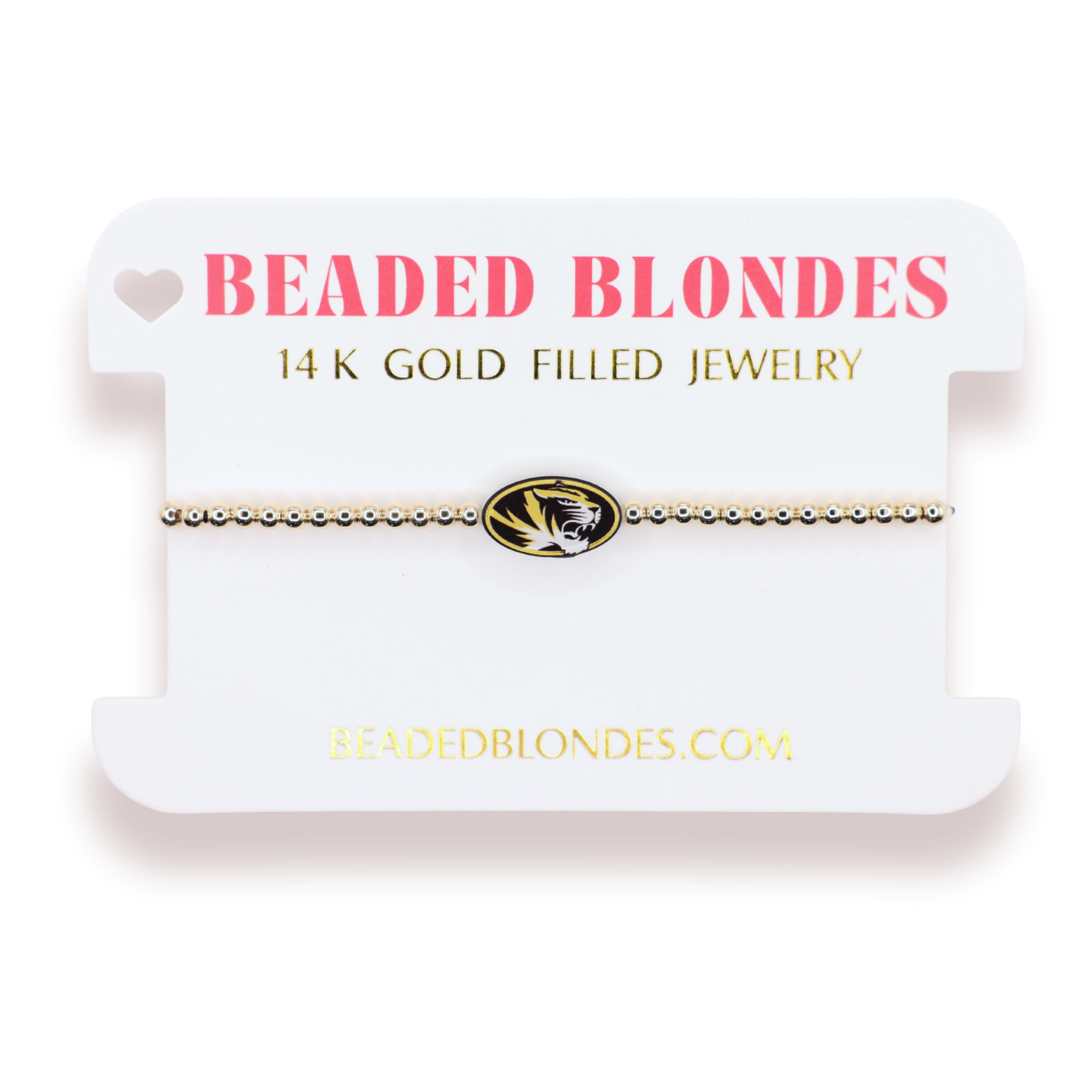 Mizzou Logo Bracelet on Gold