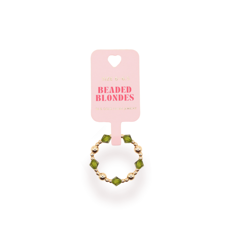 Olive Green June Ring