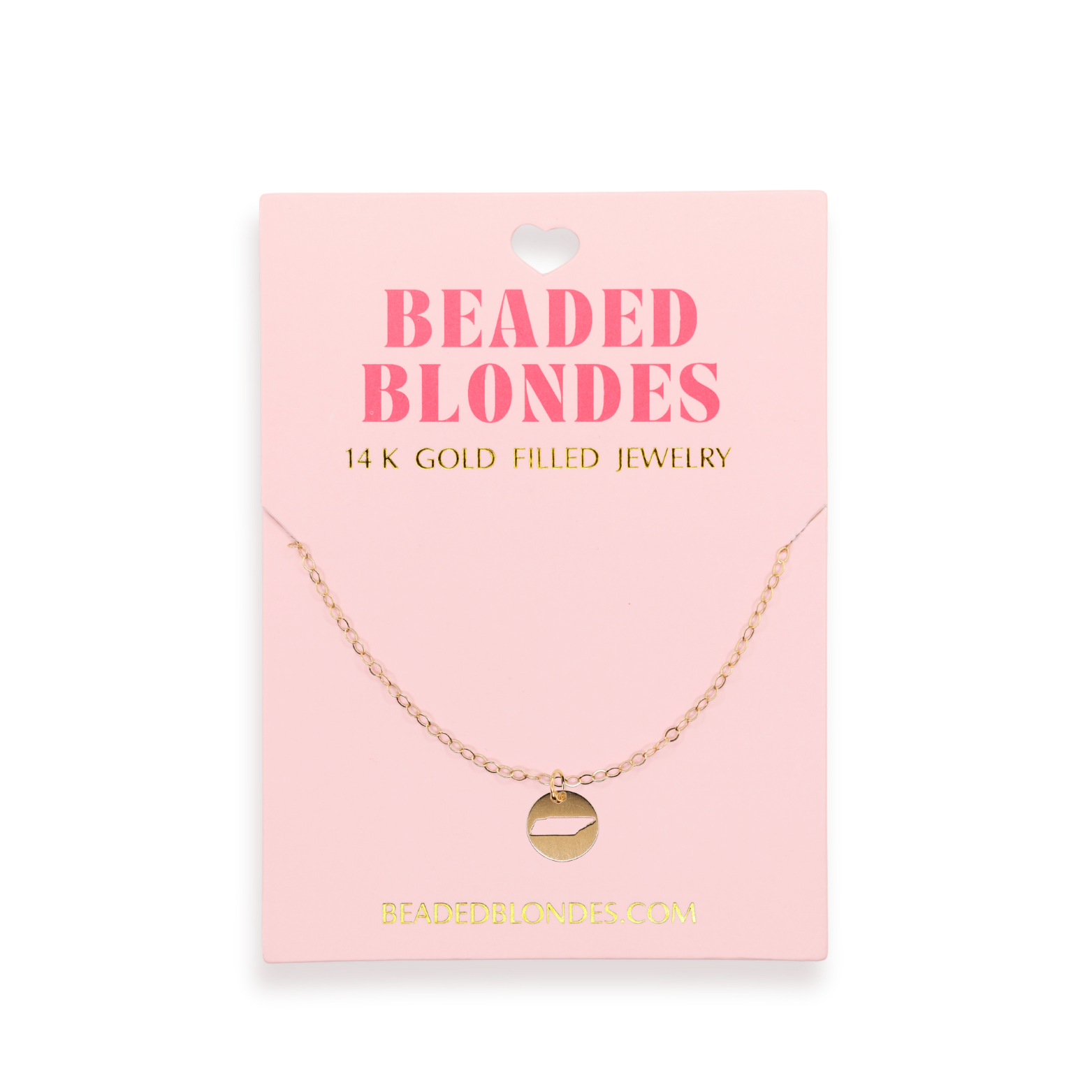 Tennessee State Cut Out Charm Necklace