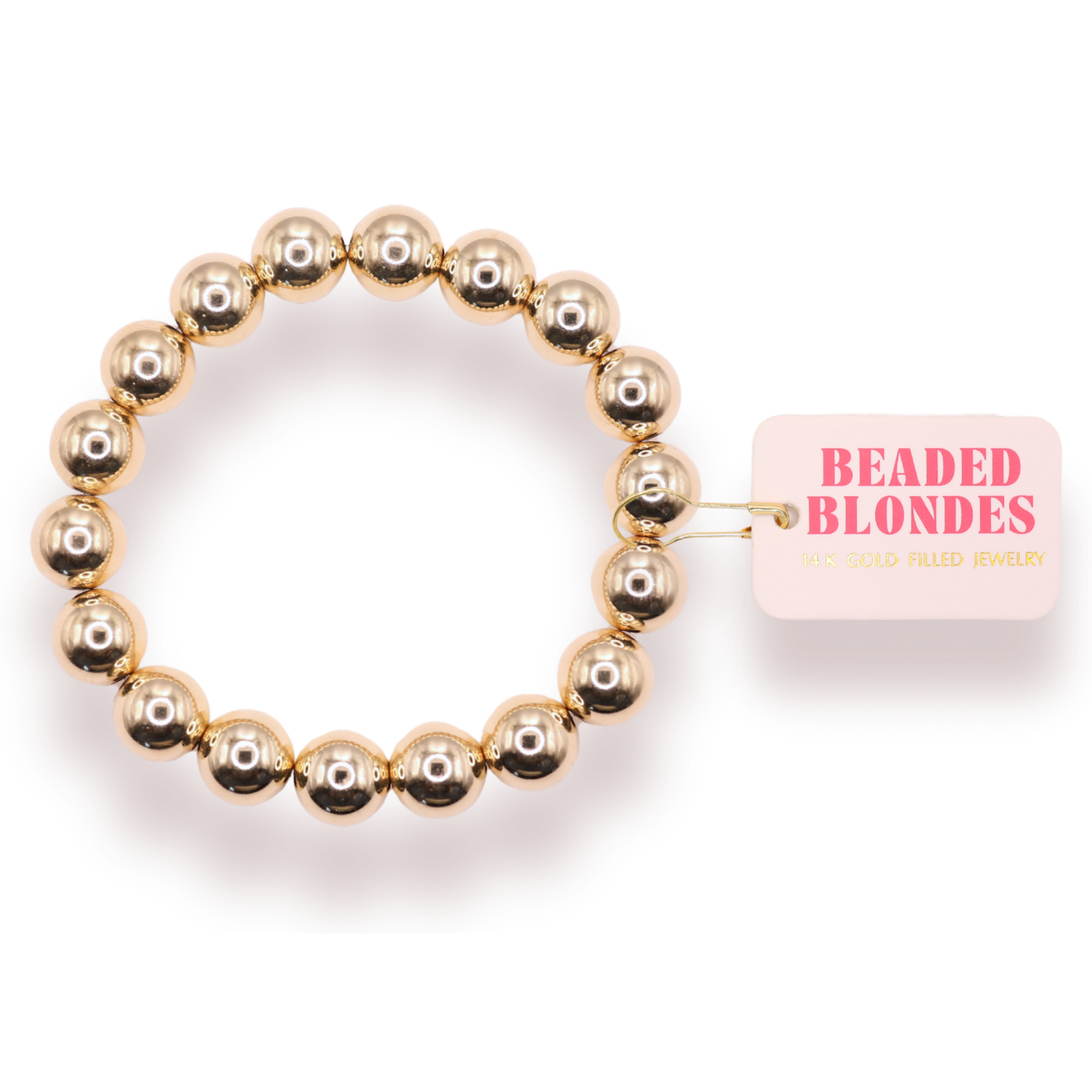 10MM Gold Beaded Bracelet