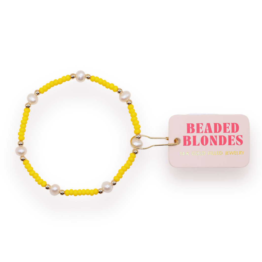 Yellow Pearl Bracelet