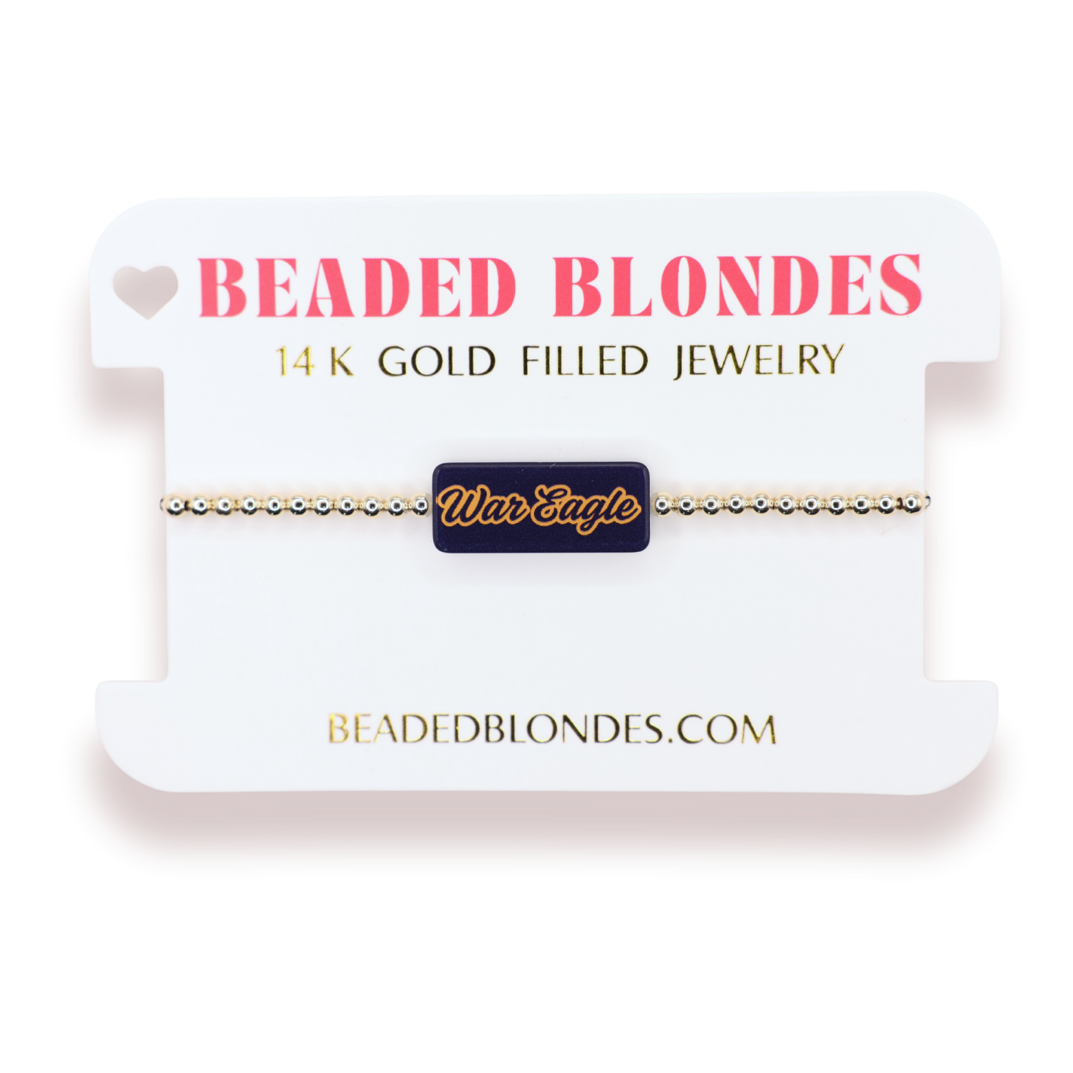 War Eagle Block Bracelet on Gold