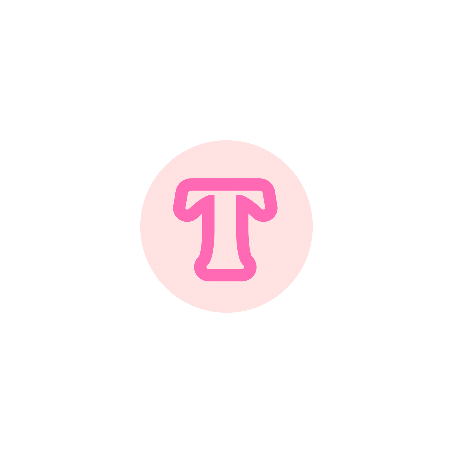 Pink BB Bead Initial Letter Ring