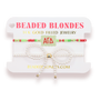 Alpha Gamma Delta Block Bracelet + Pearl Bow Stack of 2