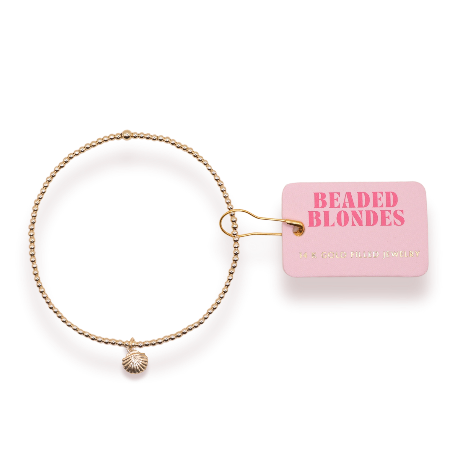 Gold Shell Charm Bracelet (Kids Size)