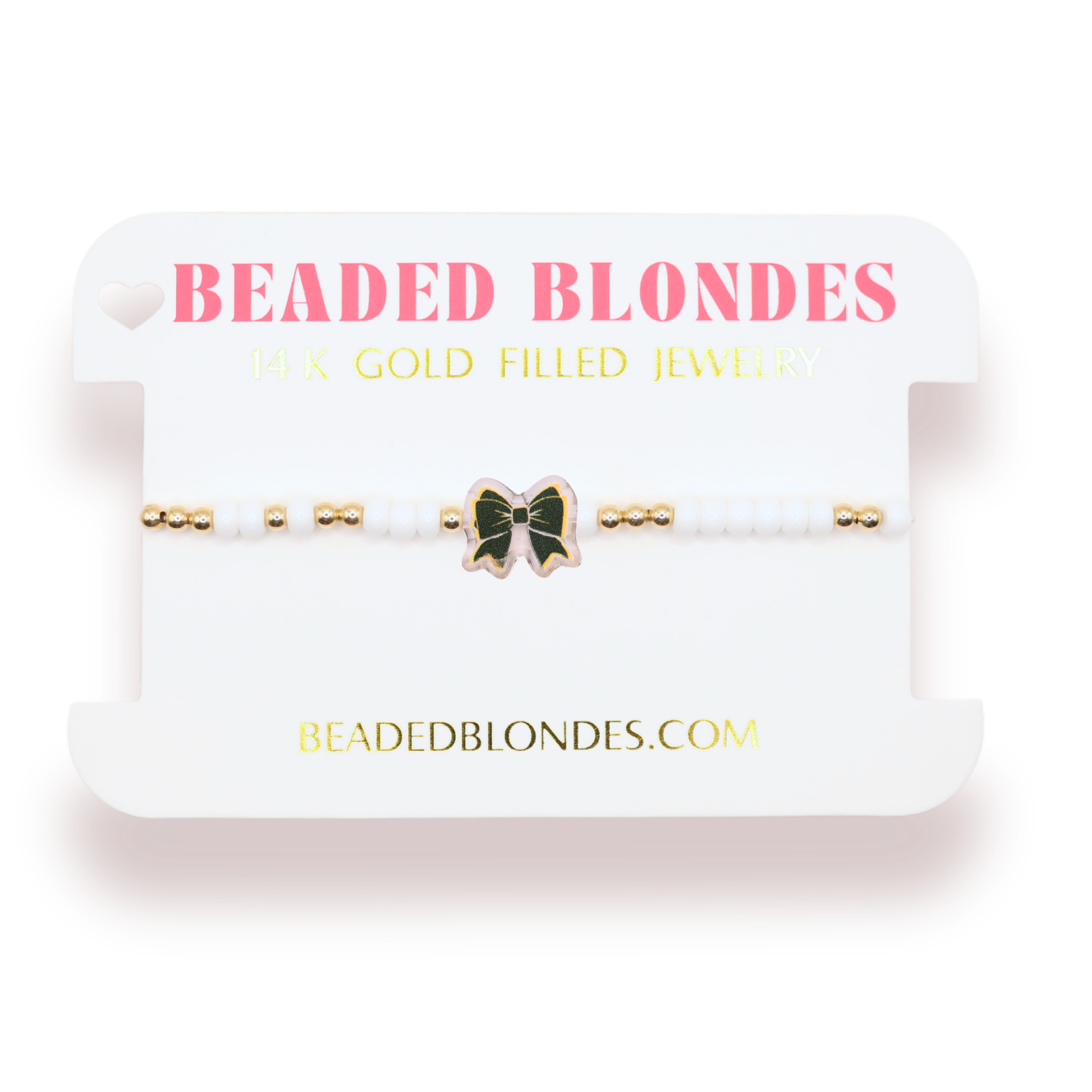 Green and Yellow BB Gameday Bow Bracelet (Sale)