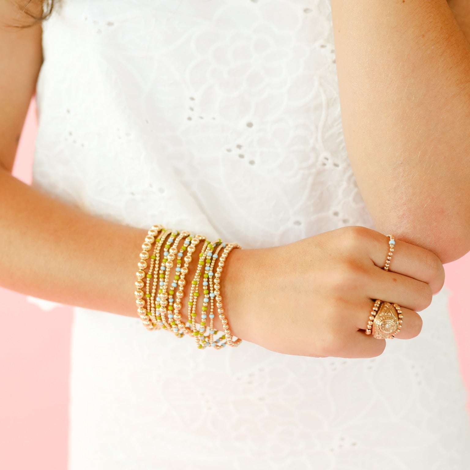 Lime Green and Powder Blue Demi Bracelet