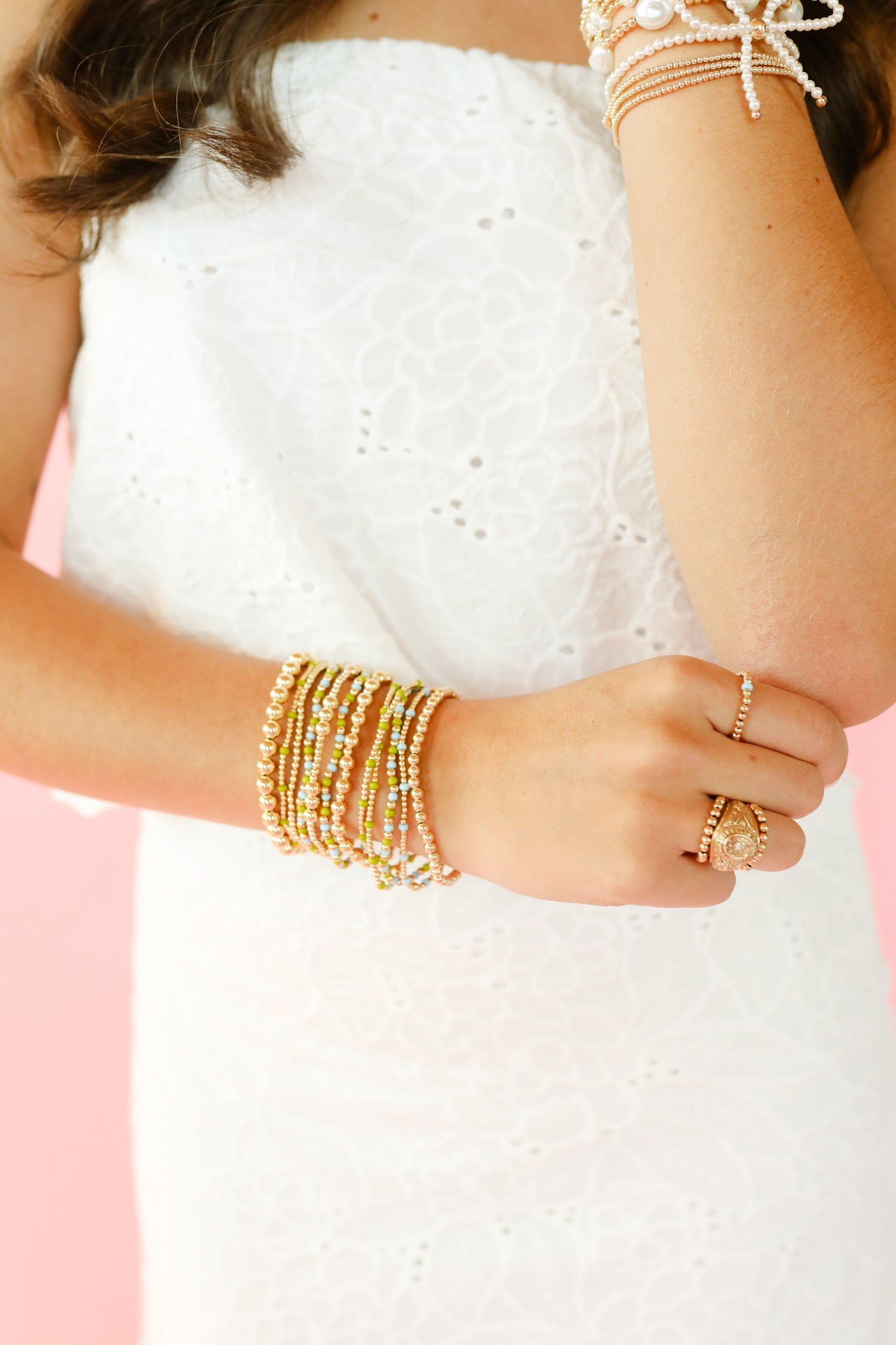 Lime Green and Powder Blue Demi Bracelet