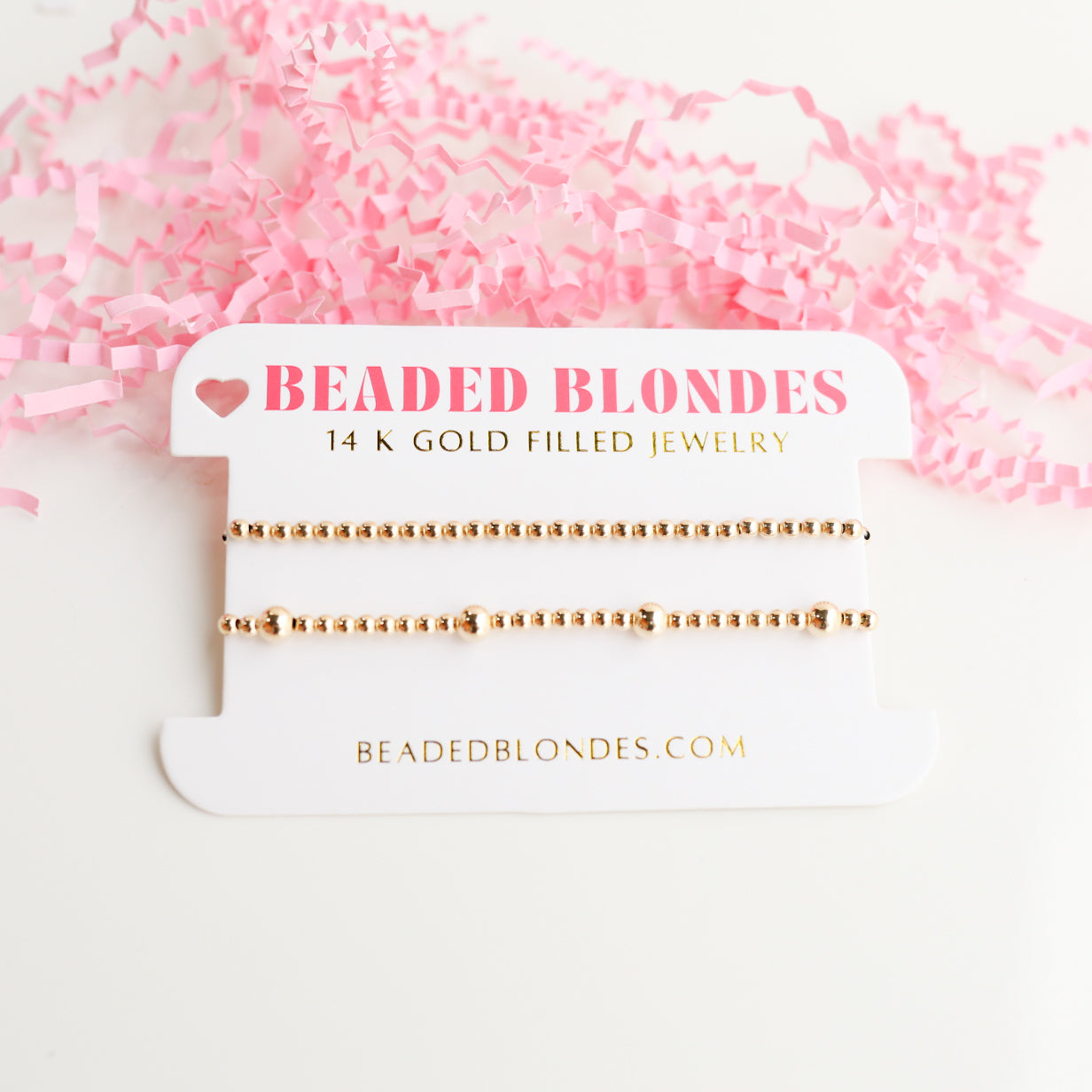 Olive + 3MM Gold Bracelet Stack of 2