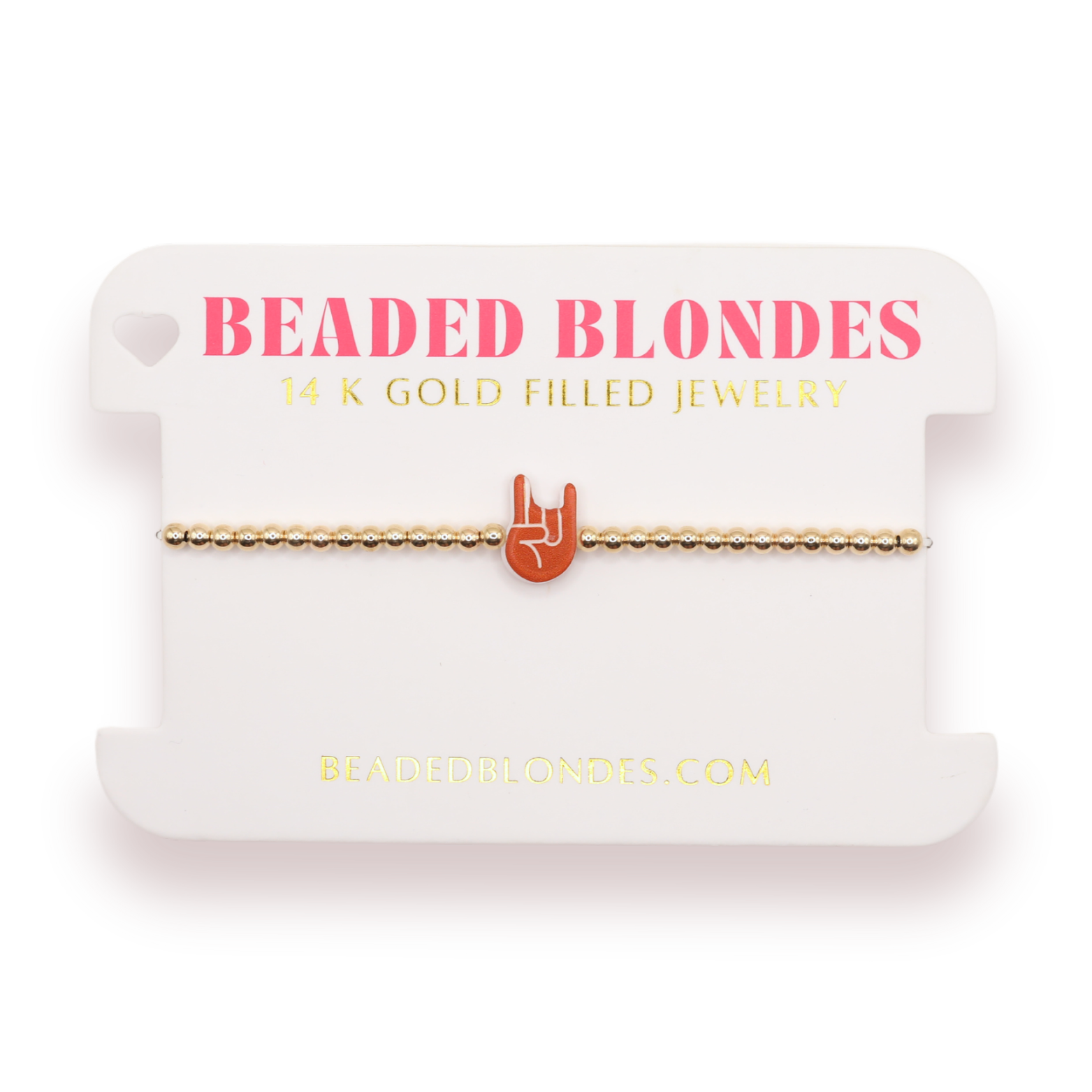 Horns Up Hand Sign Bracelet