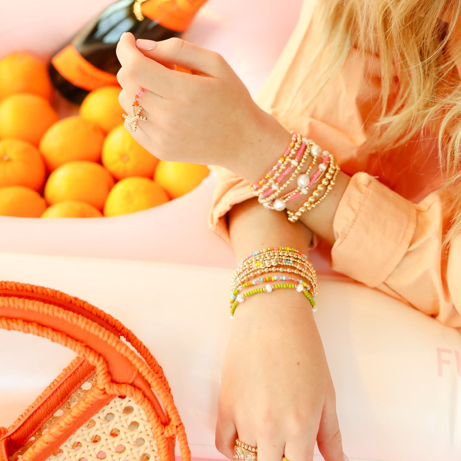 Rainbow Sadie Pearl Bracelet