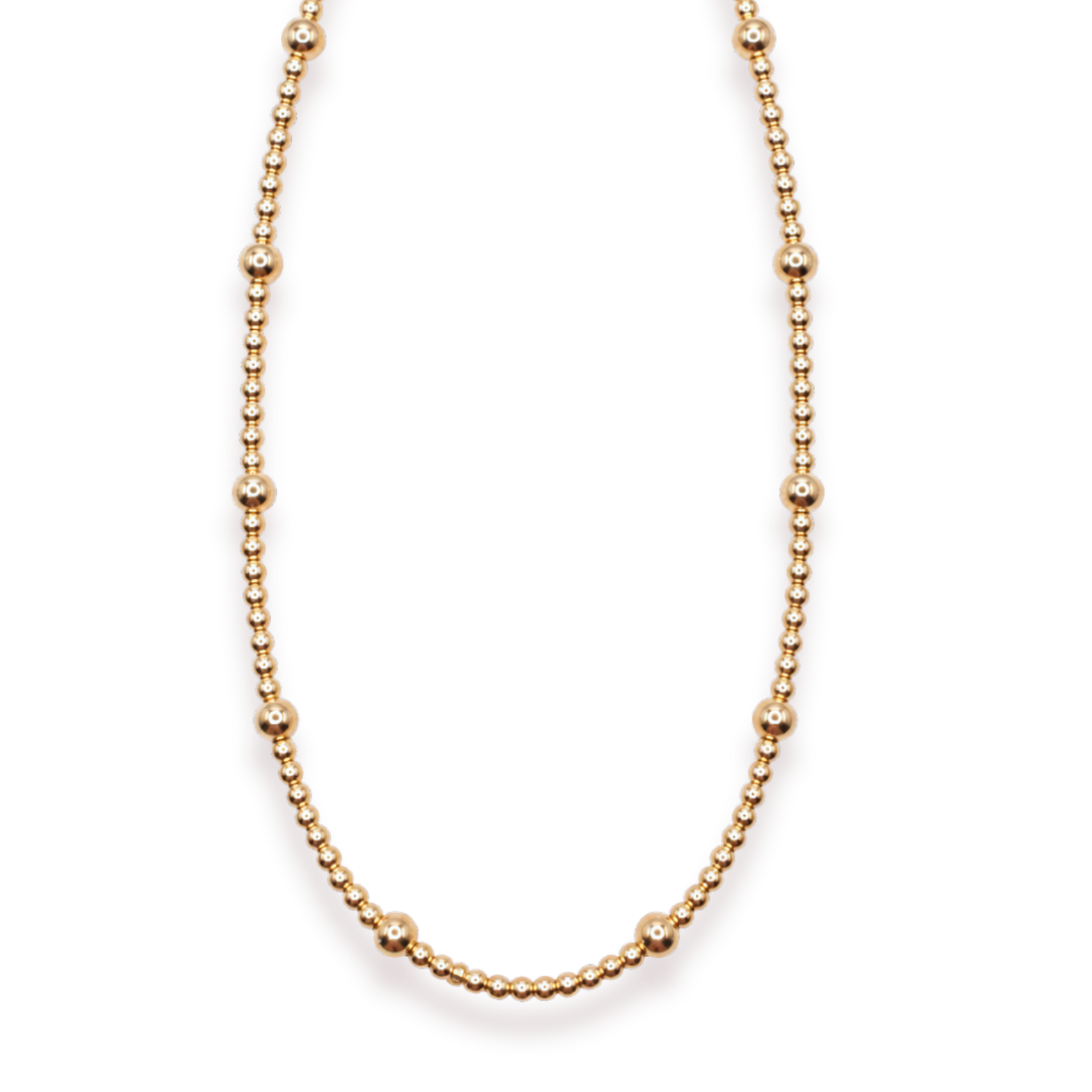 Olive Gold Beaded Necklace