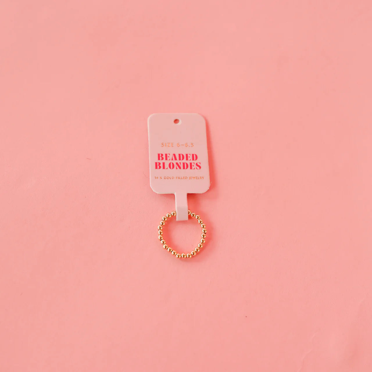 Ella 2.5MM Beaded Band Ring in Gold