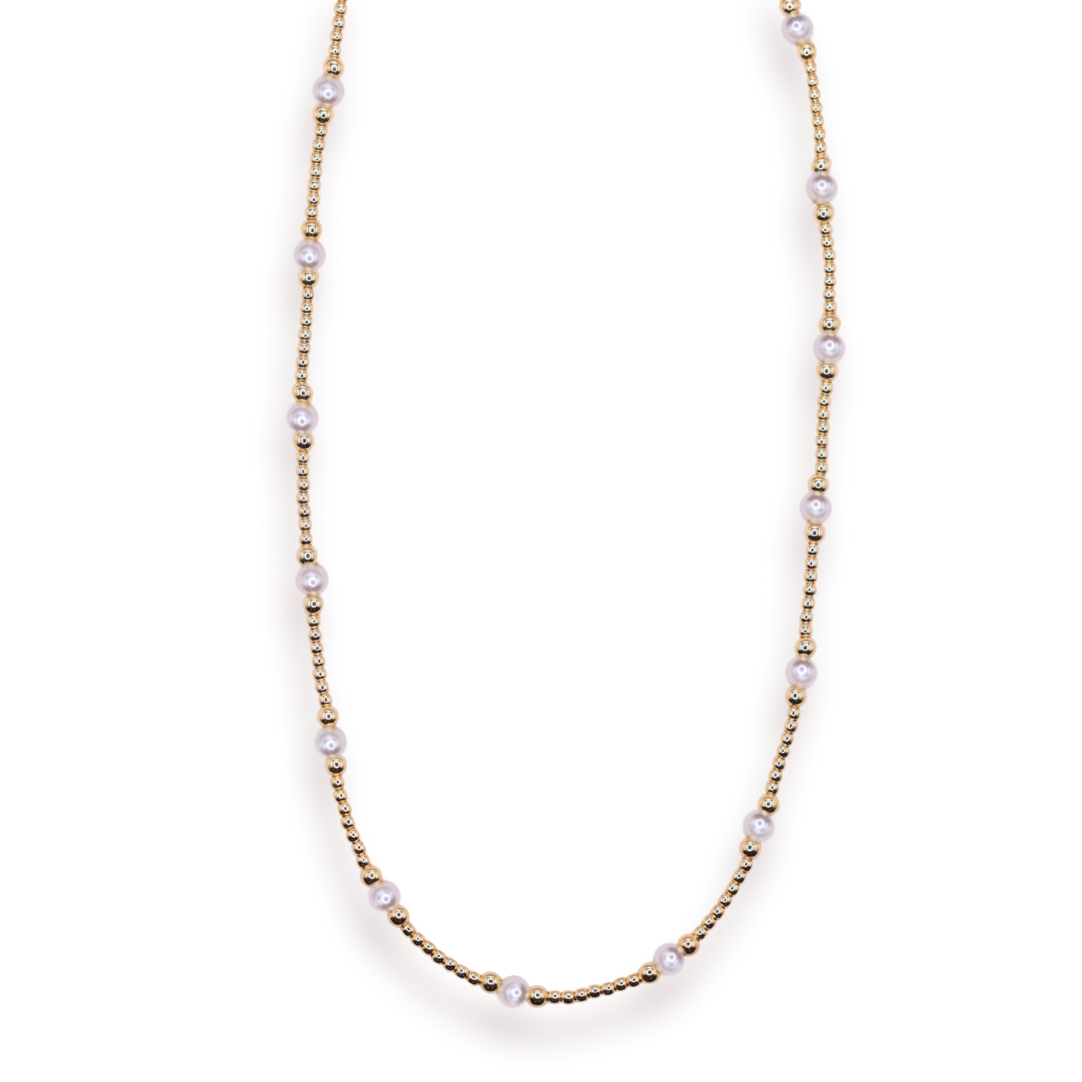 Dainty Sutton Necklace Pearl in Gold