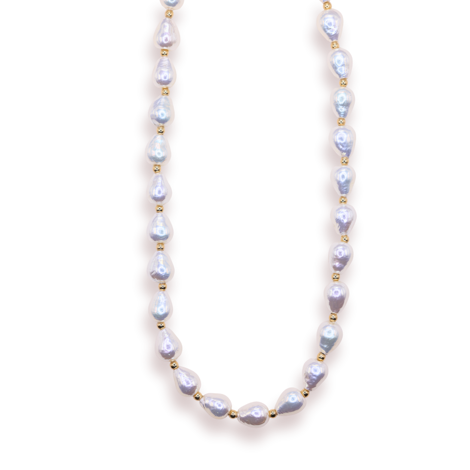 Saylor Pearl Necklace in Gold
