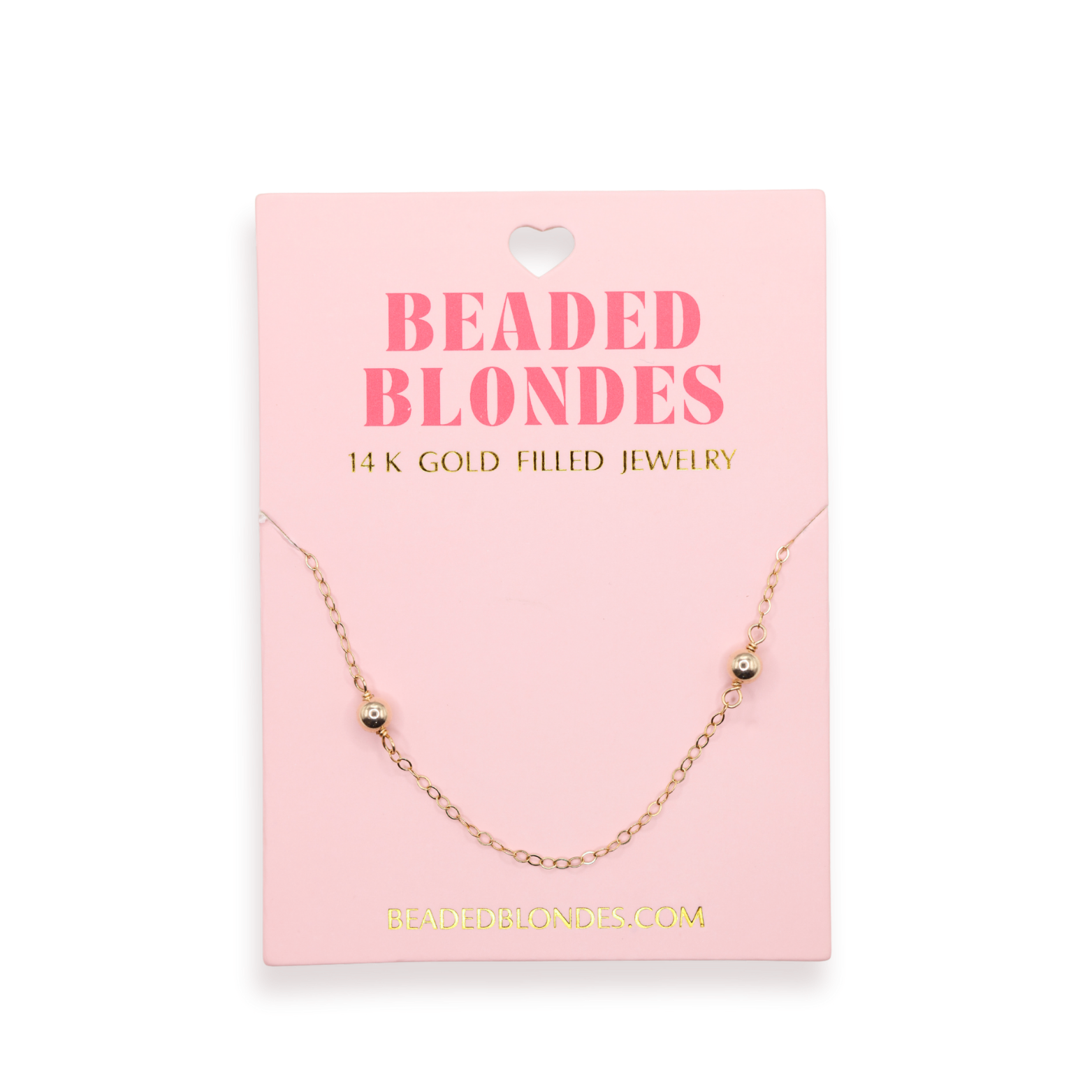 Gold Beaded Chain Necklace