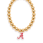Alabama Logo Large Gold Beaded Necklace