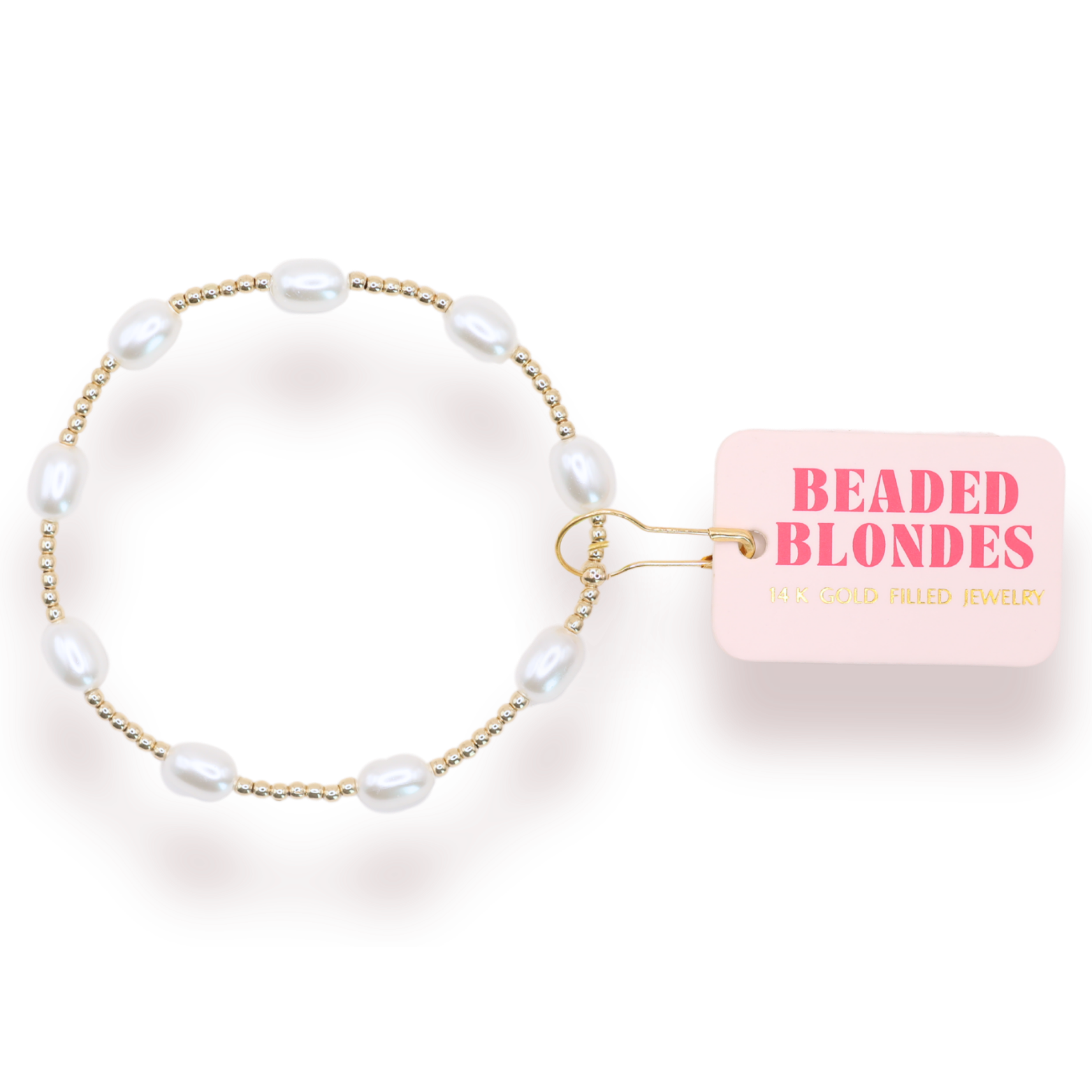 Dainty Ellie Pearl Bracelet in Gold