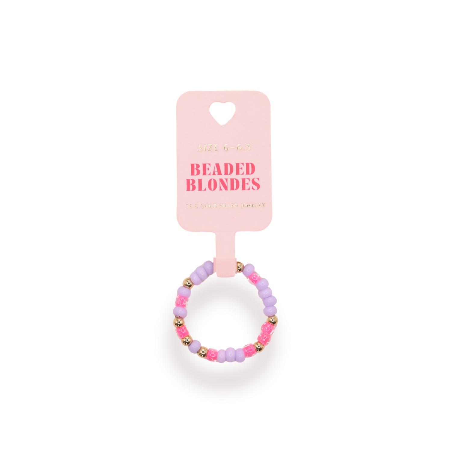 Hot Pink and Lilac Sprinkle Ring