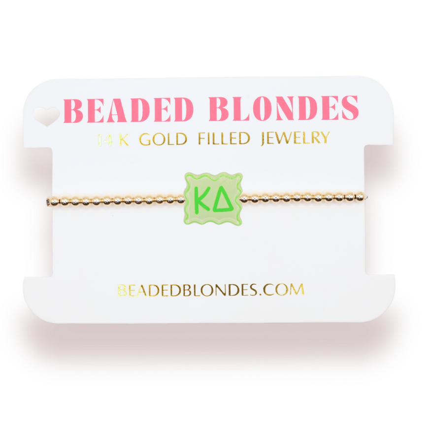 Kappa Delta Block Bracelet on Gold